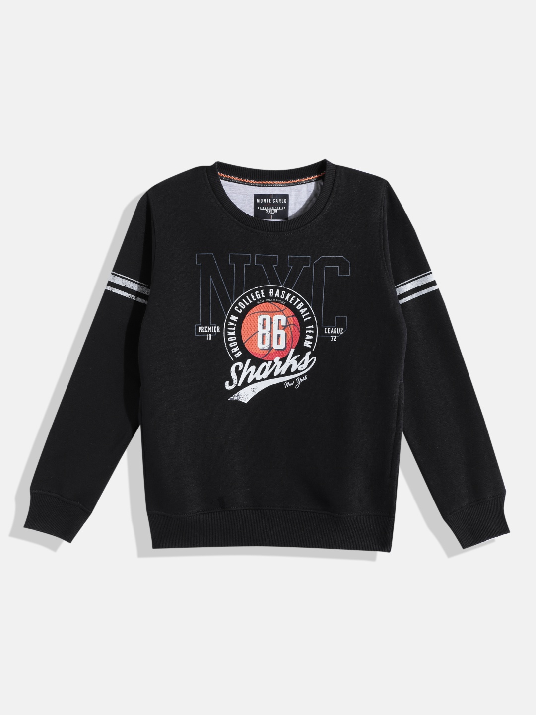

Monte Carlo Boys Typography Printed Sweatshirt, Navy blue