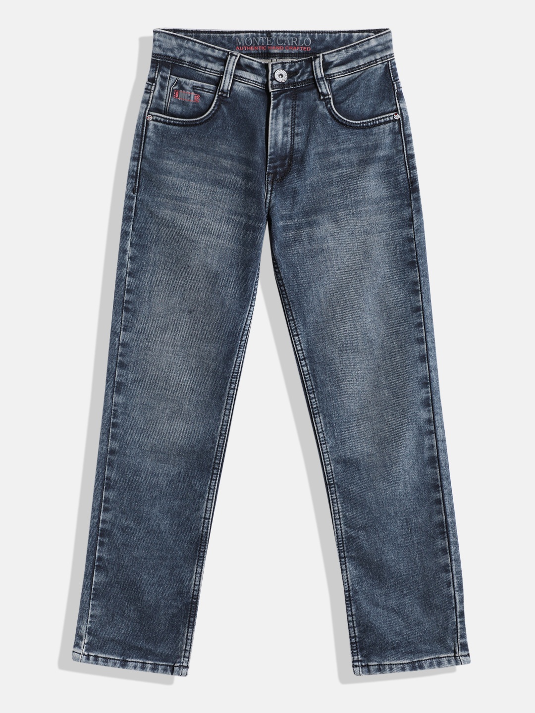 

Monte Carlo Boys Straight Fit Stretchable Jeans, Navy blue