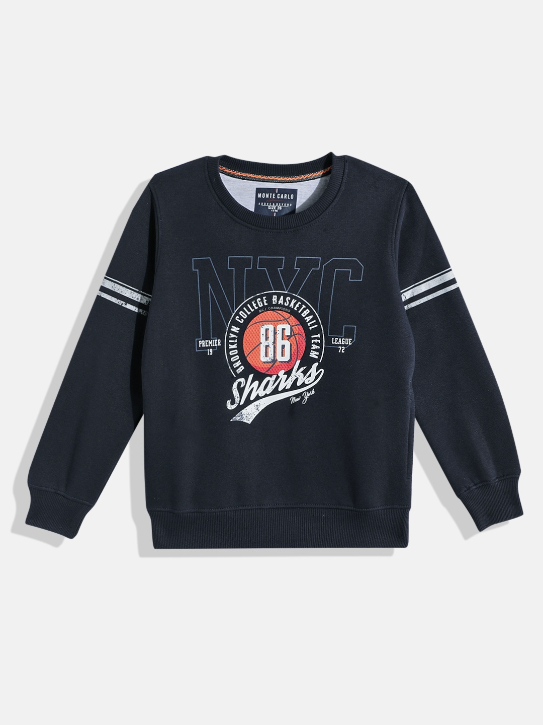 

Monte Carlo Boys Typography Printed Sweatshirt, Navy blue