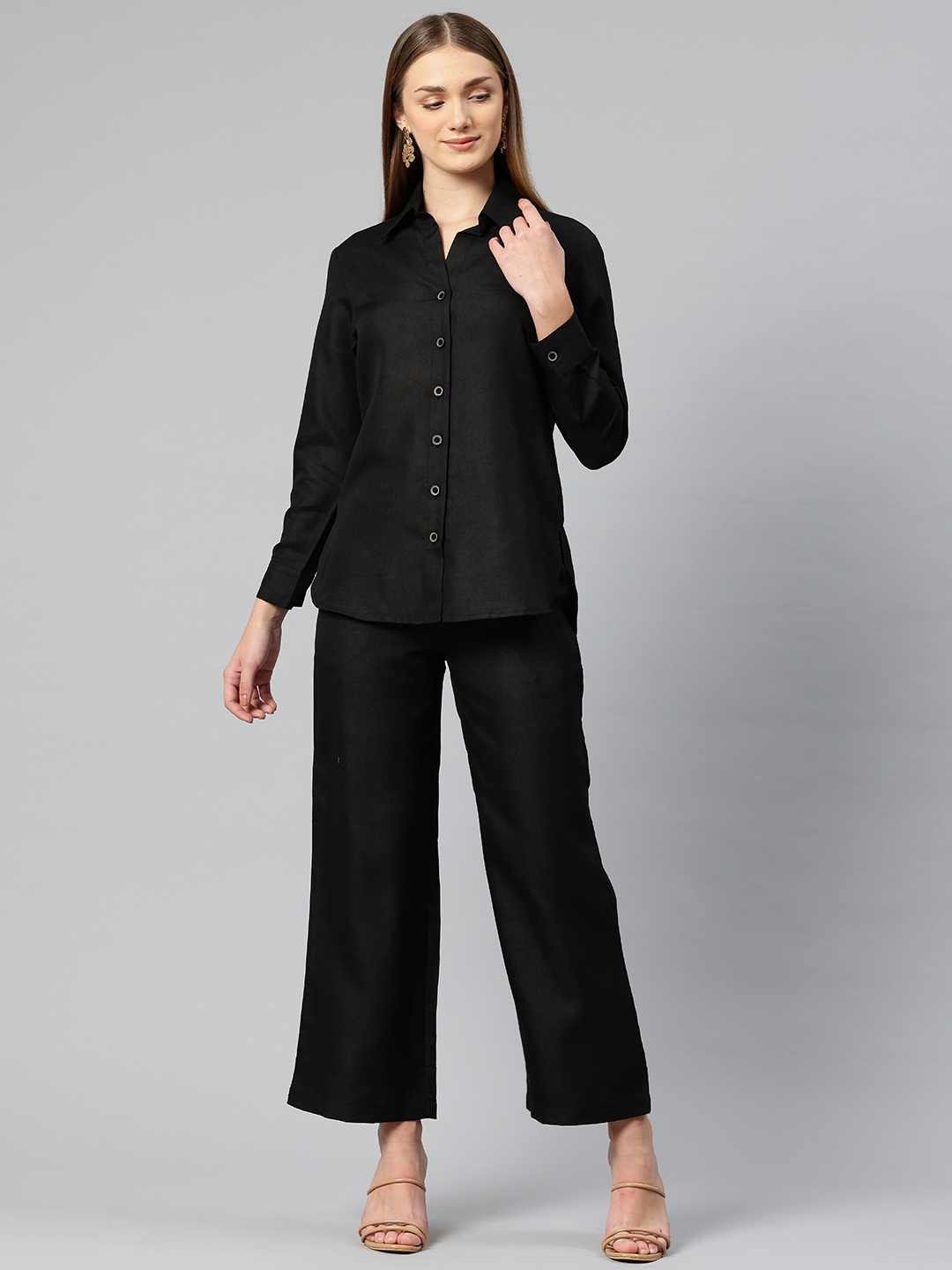 

Cottinfab Shirt with Trousers, Black