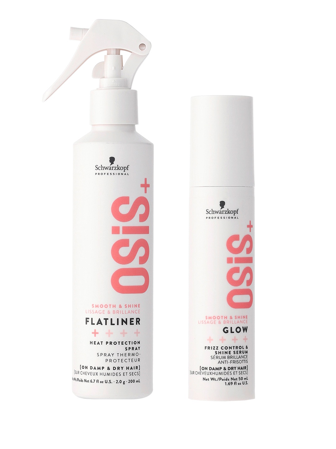 

Schwarzkopf PROFESSIONAL Set of OSiS+ Hair Serum & Heat Protection Spray - 250ml, White