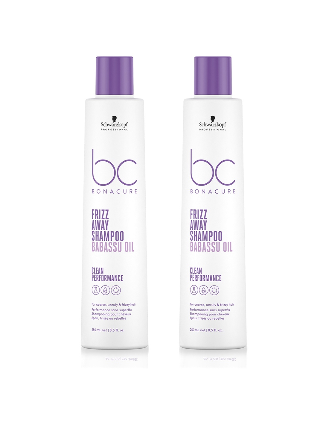 

Schwarzkopf PROFESSIONAL 2 Pcs Bonacure Frizz Away Shampoo With Babassu Oil - 250ml Each, White