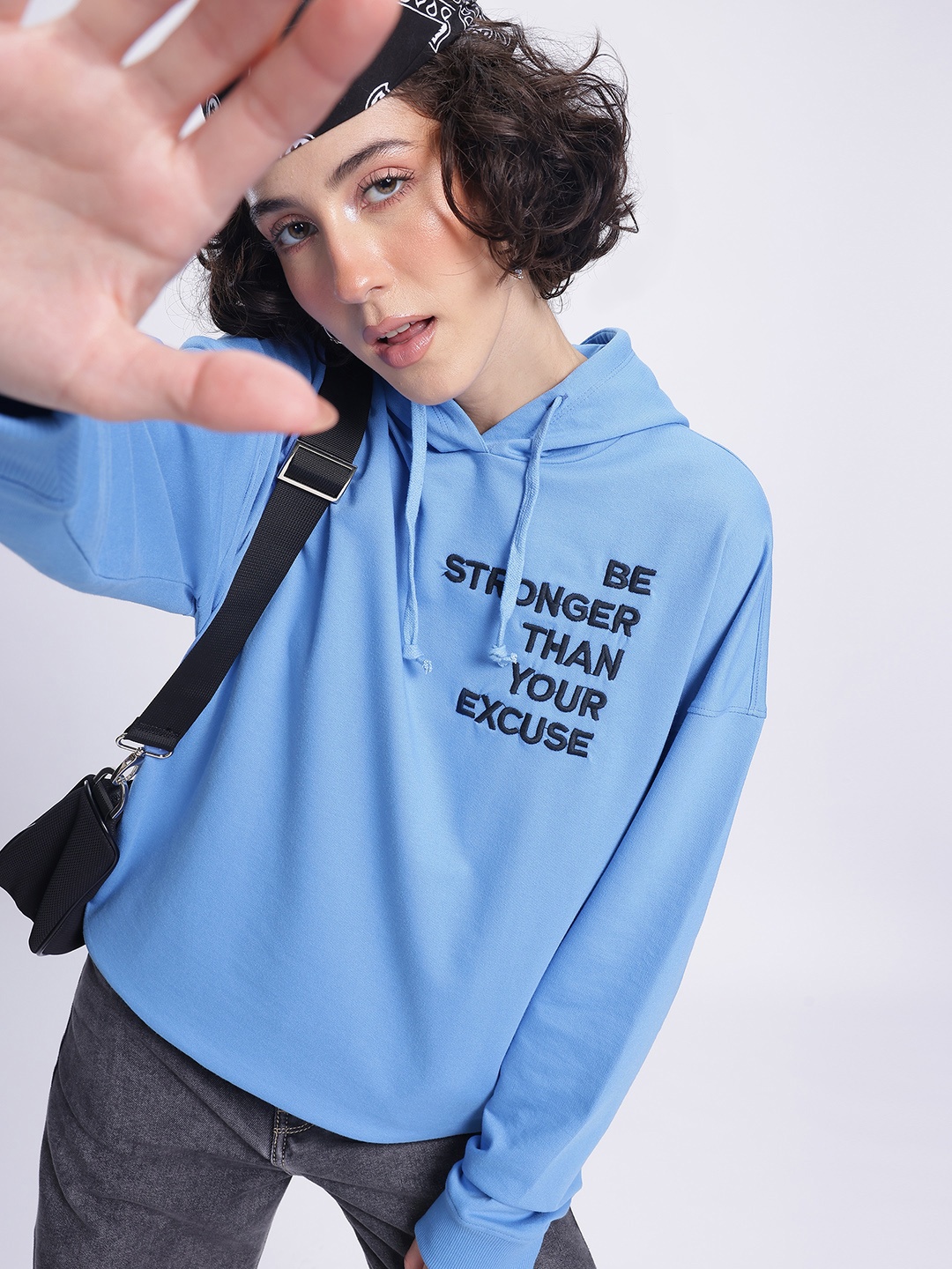 

DressBerry Comfort Overload Hooded Relaxed Sweatshirt, Blue