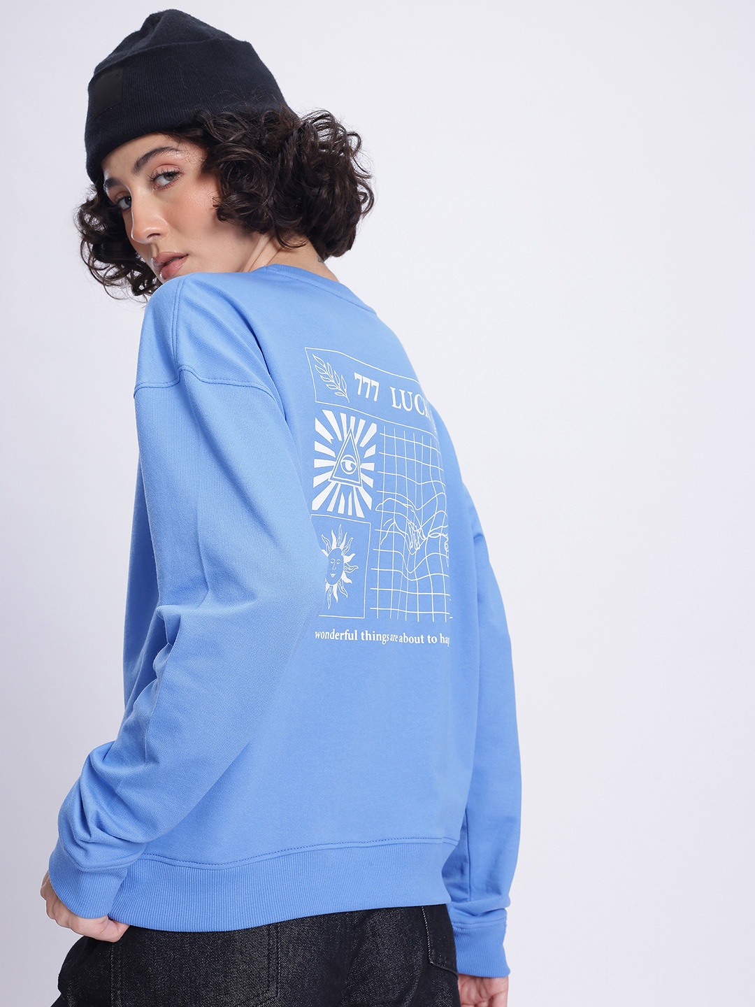 

DressBerry Artistic Edge Printed Sweatshirt, Blue