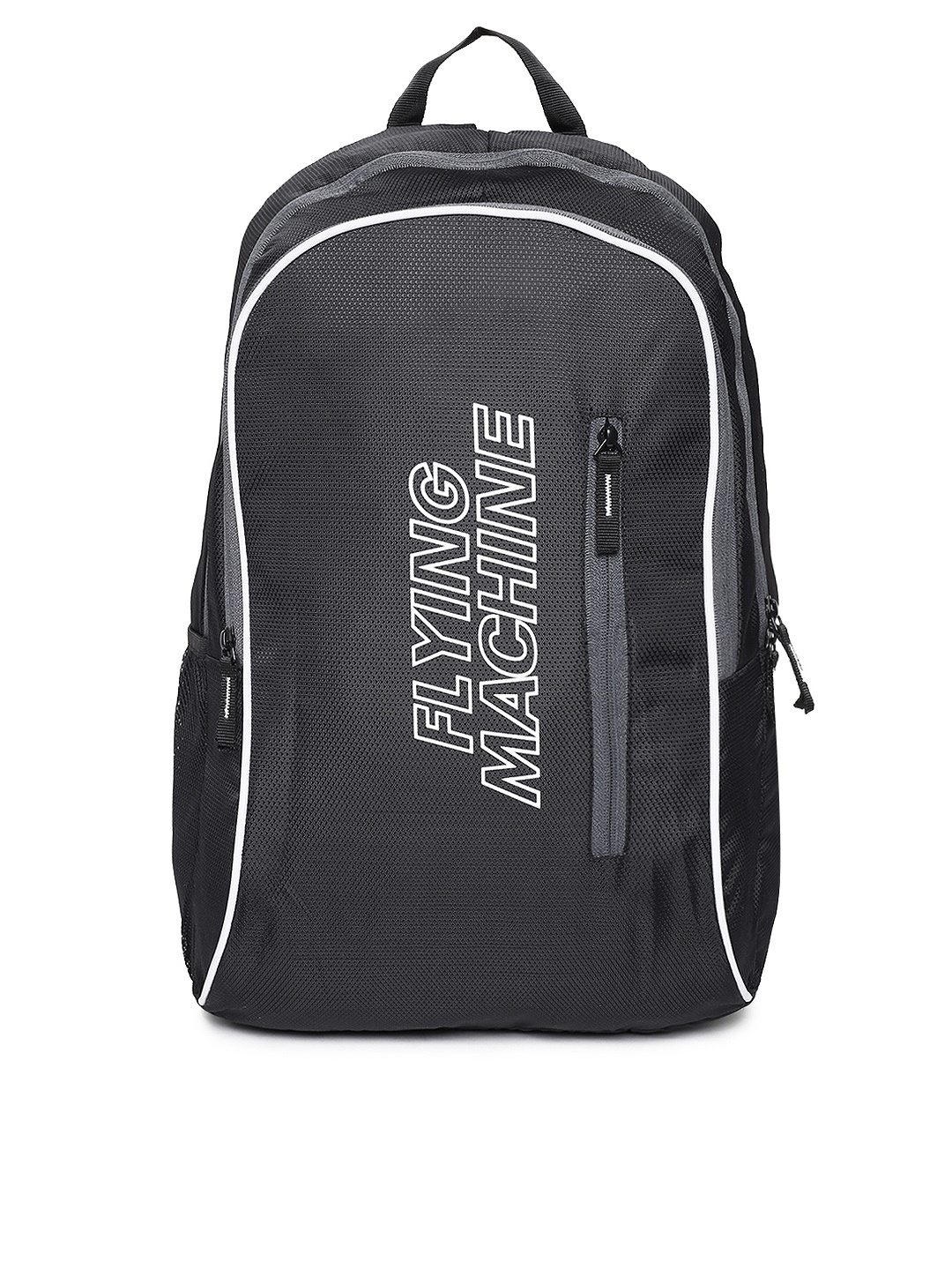 

Flying Machine Men Black Brand Logo Backpack