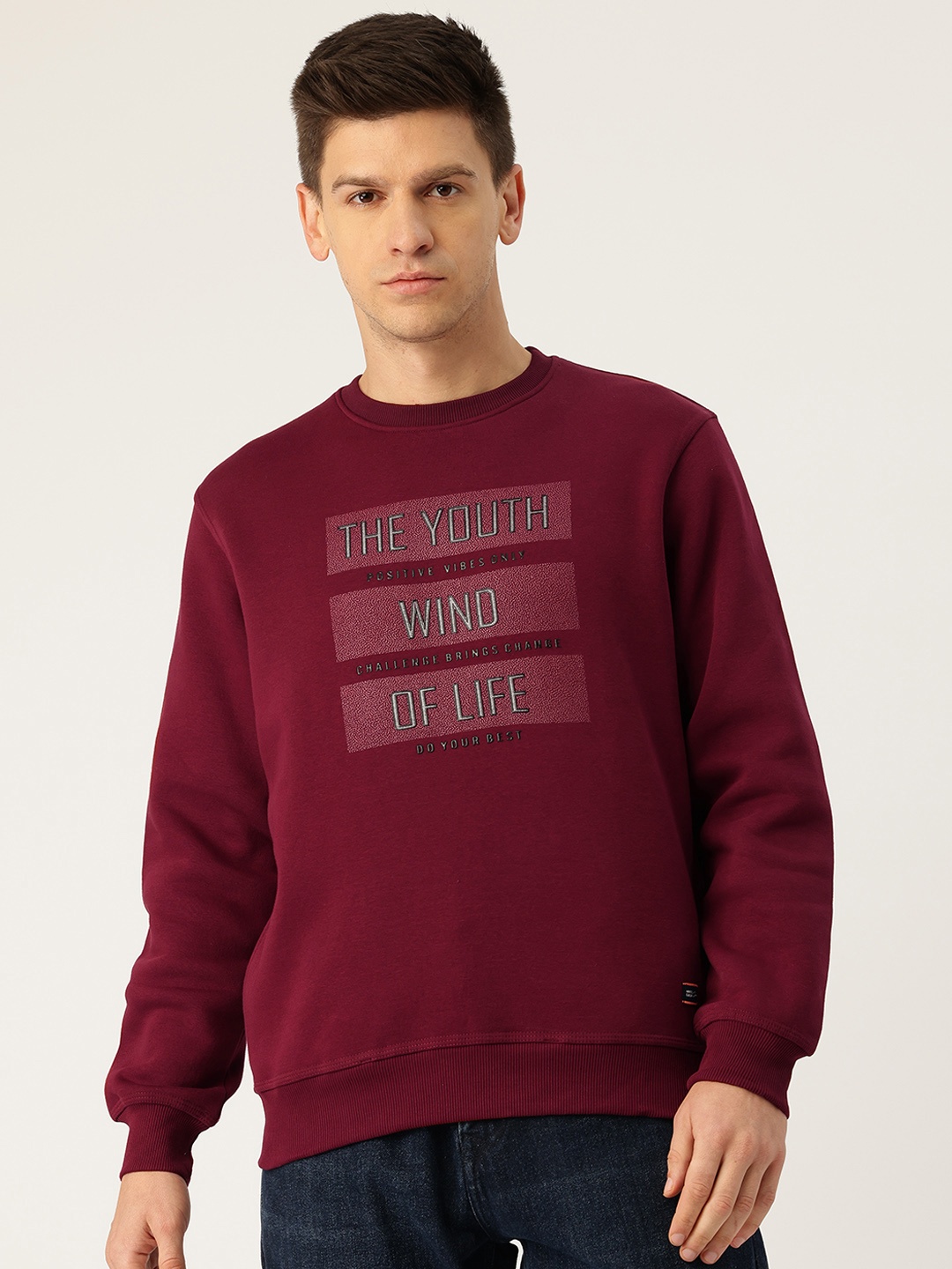 

Monte Carlo Men Printed Sweatshirt, Maroon