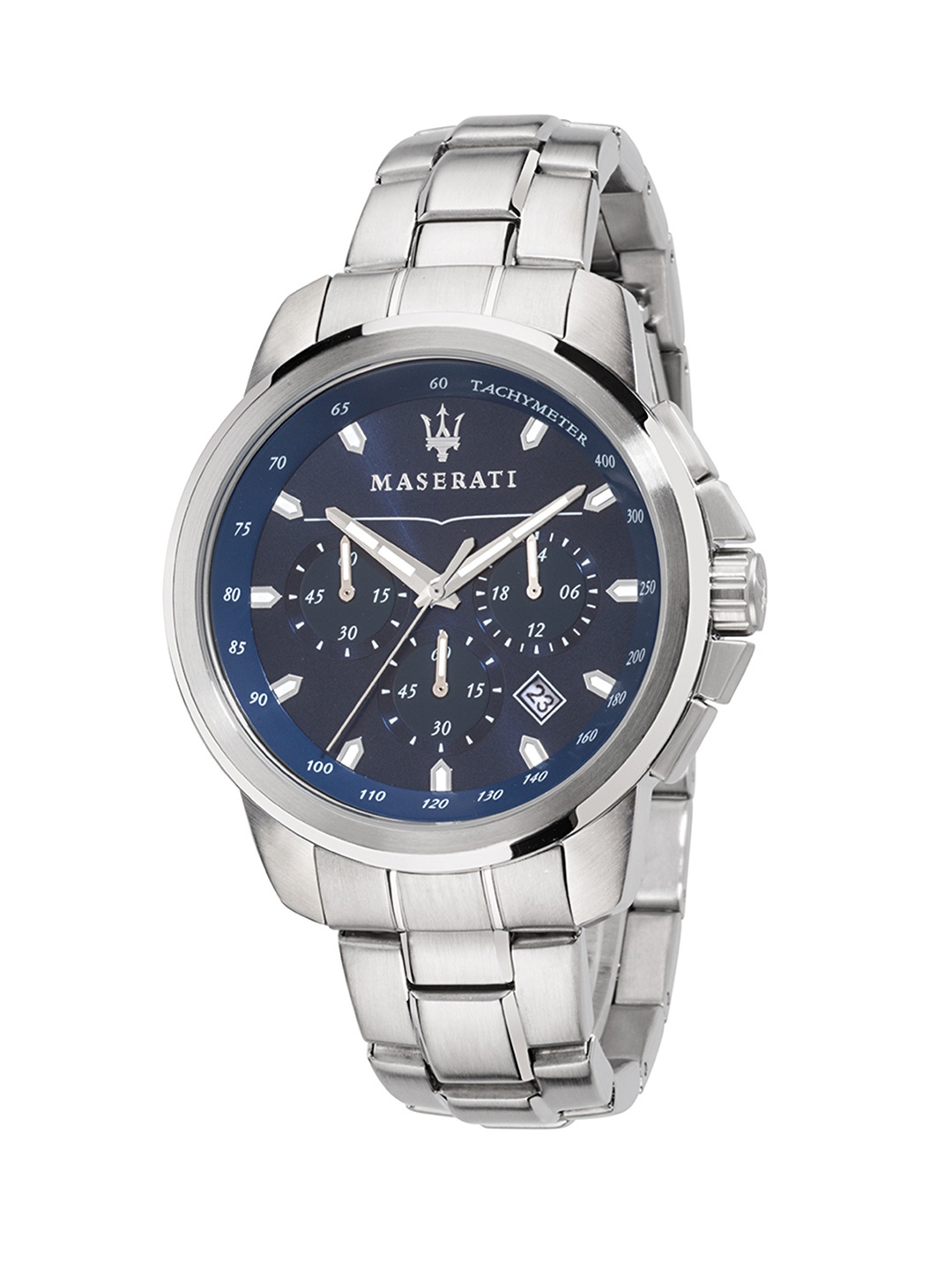 

Maserati Men Blue & Steel-Toned Chronograph Watch R8873621002