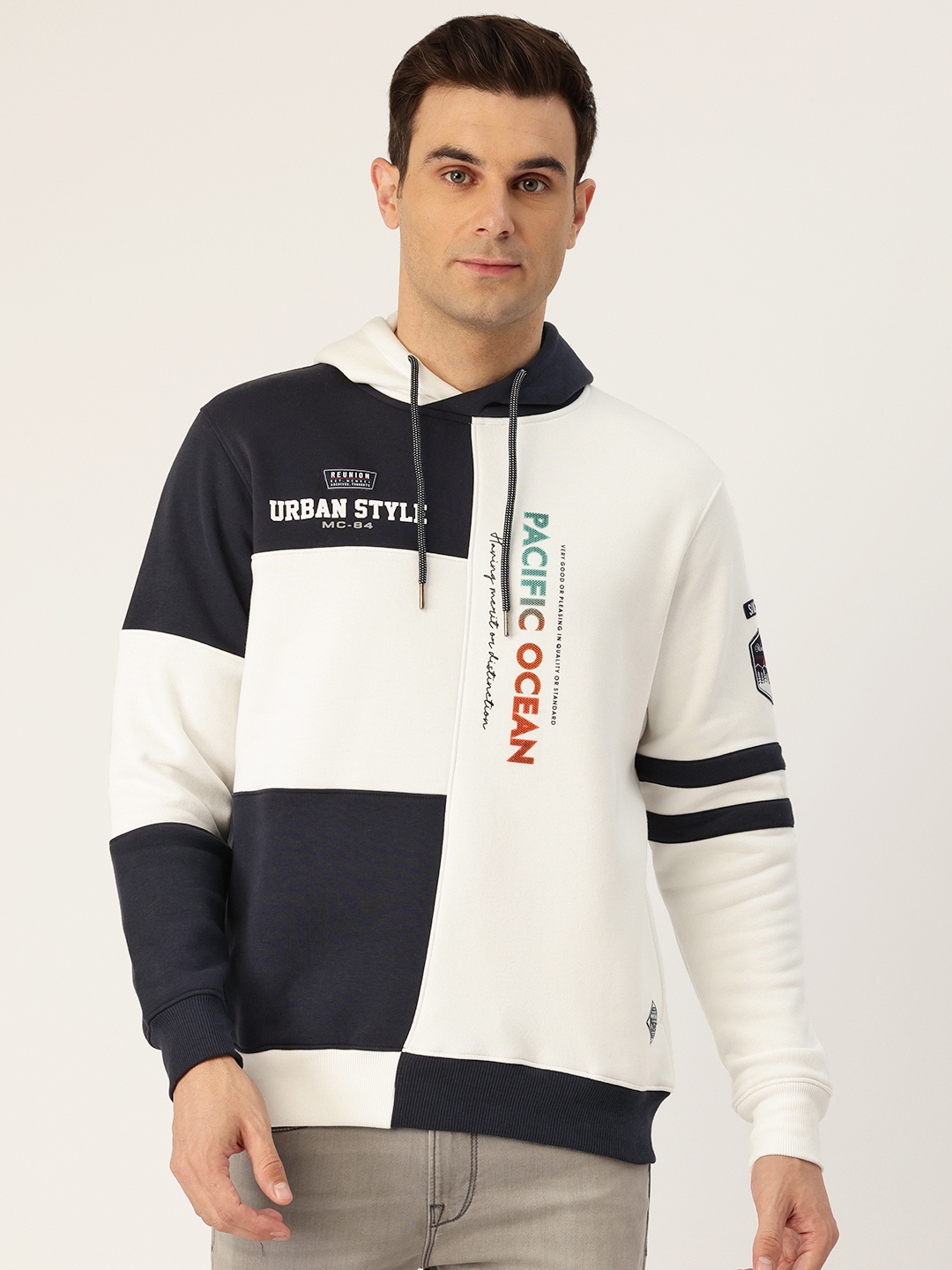 

Monte Carlo Colourblocked Hooded Sweatshirt, White