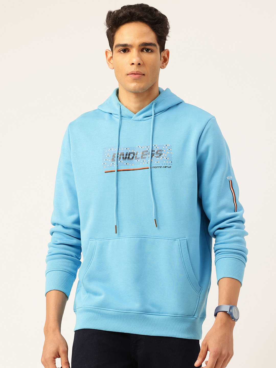 

Monte Carlo Graphic Print Hooded Sweatshirt, Blue