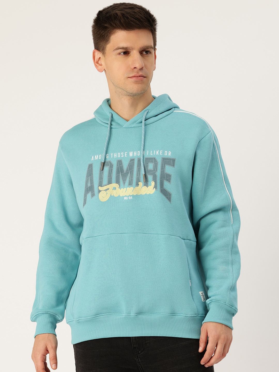 

Monte Carlo Cotton Rich Printed Hooded Sweatshirt, Blue