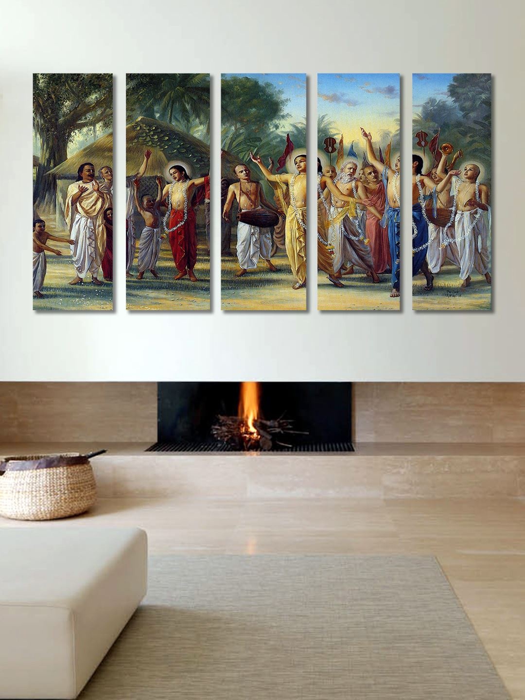 

999Store Multicoloured Set of 5 Wall Art, Multi