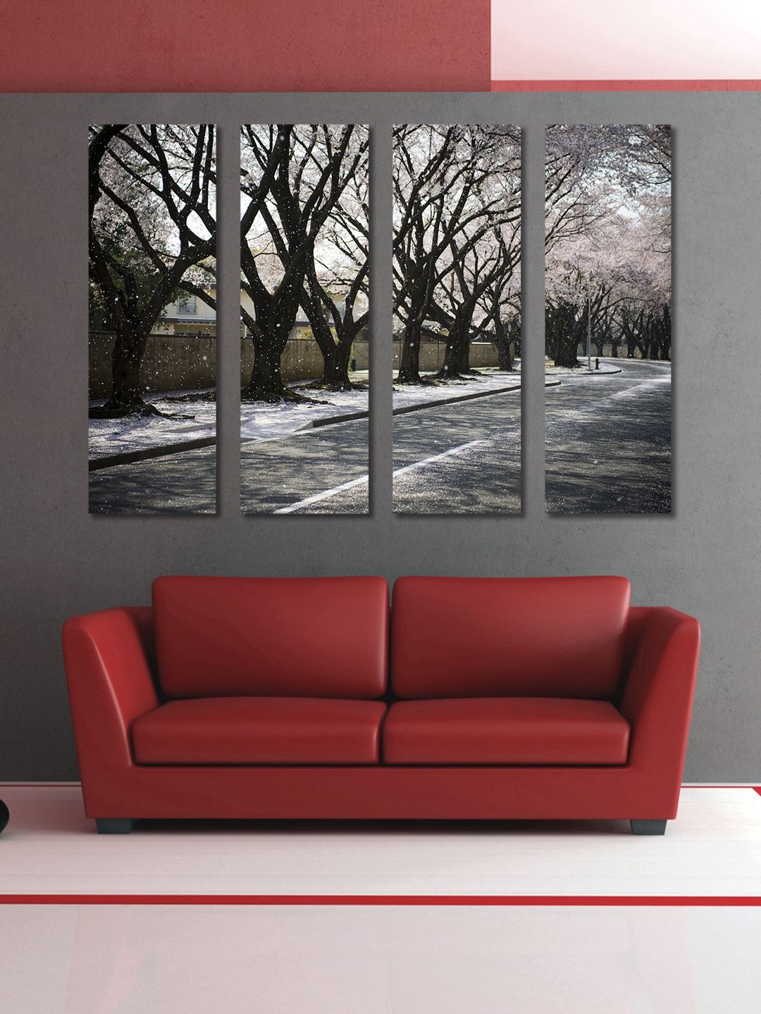 

999Store Multicoloured Set of 4 Wall Art, Multi