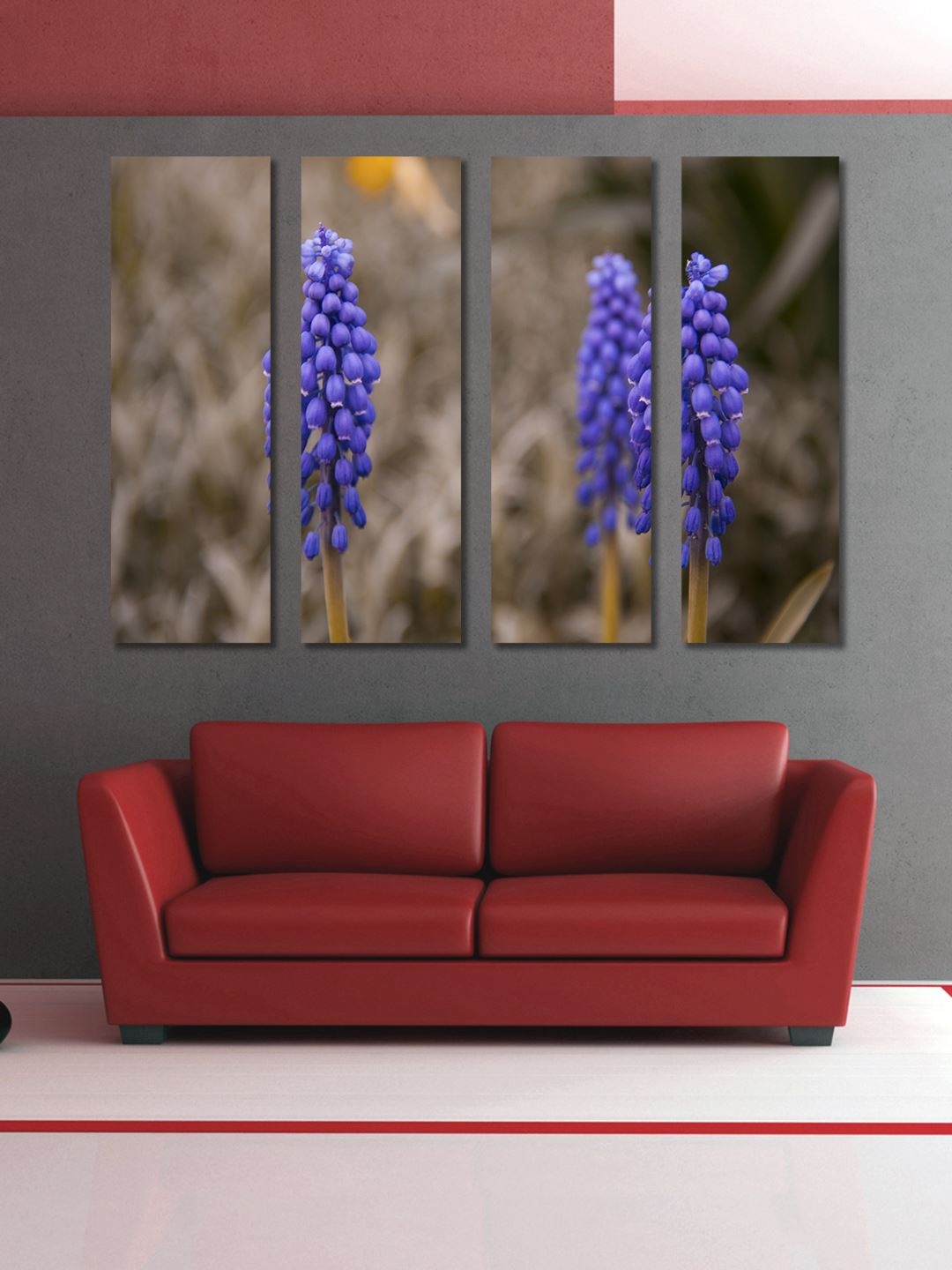 

999Store Purple Set of 4 Wall Art