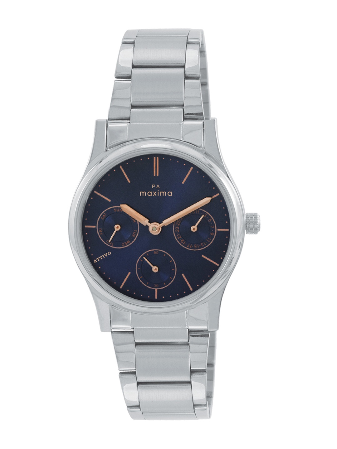 

maxima Analogue Chronograph Watch O-65570CMLI, Navy blue