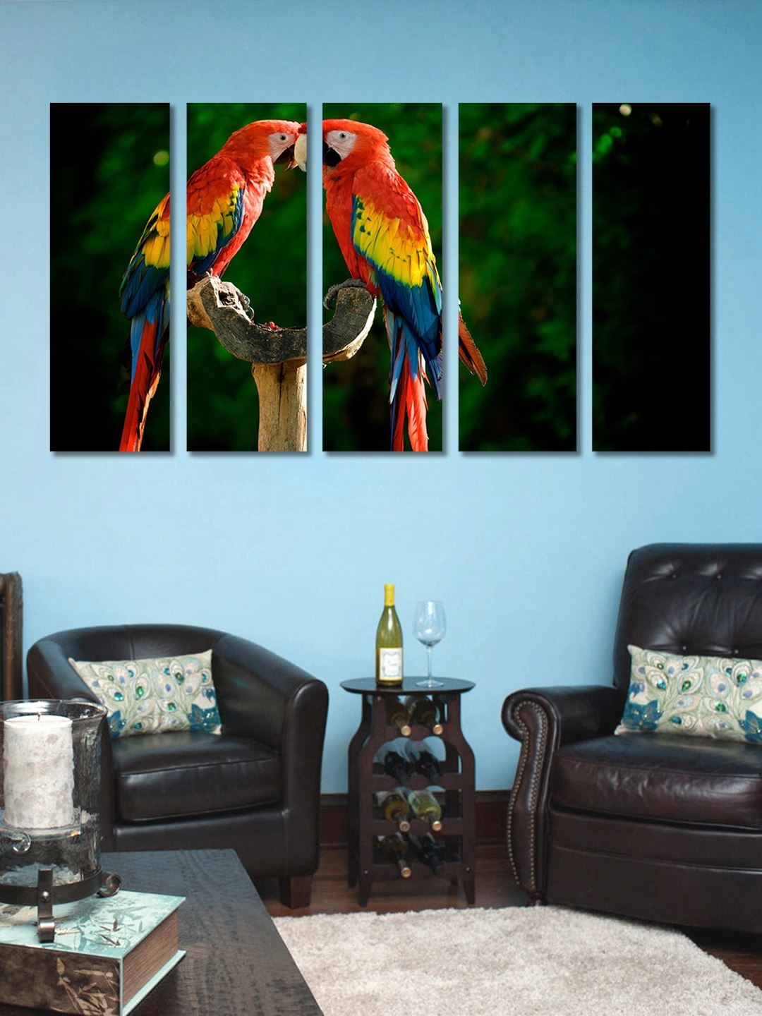 

999Store Multicoloured Set of 5 Wall Art, Multi