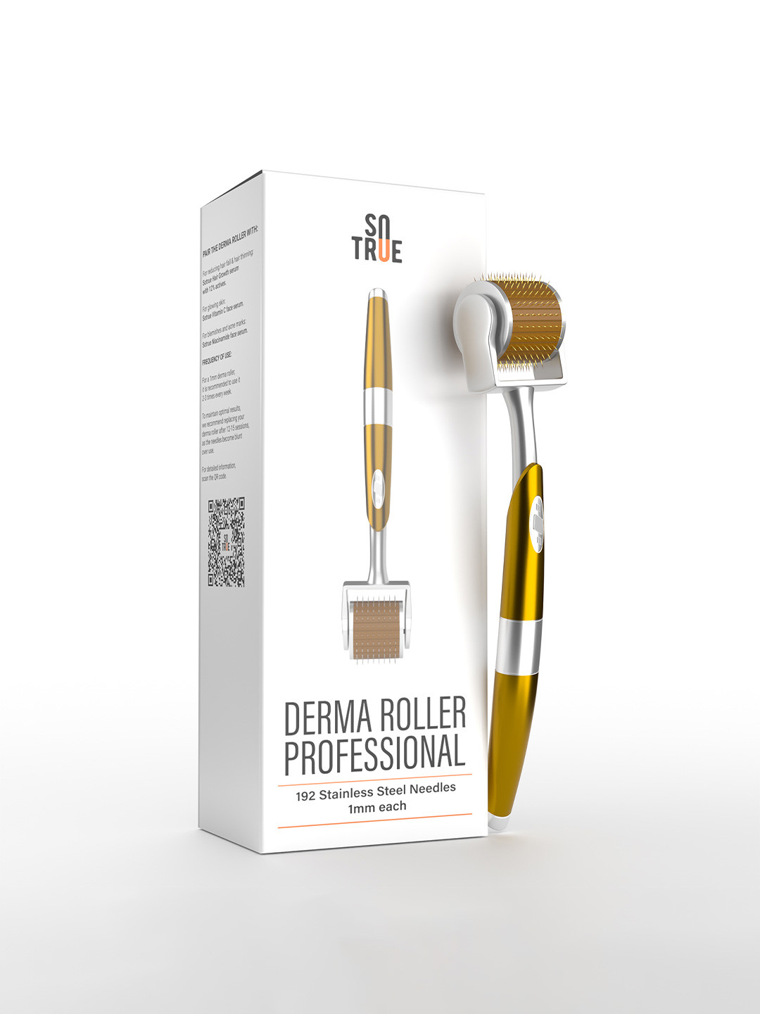 

SOTRUE Derma Roller For Hair Growth 1 mm, Gold