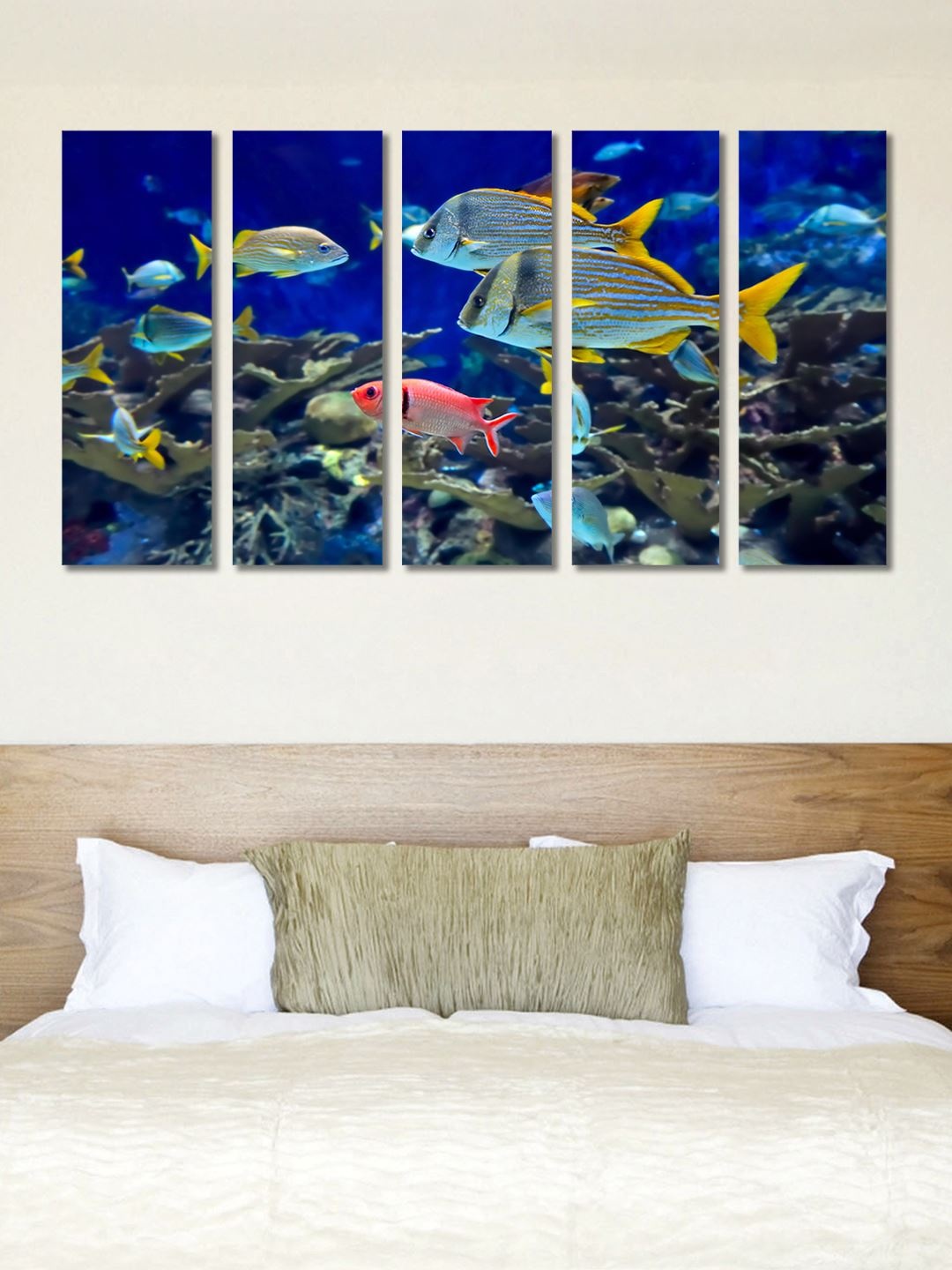 

999Store Multicoloured Set of 5 Wall Art, Multi