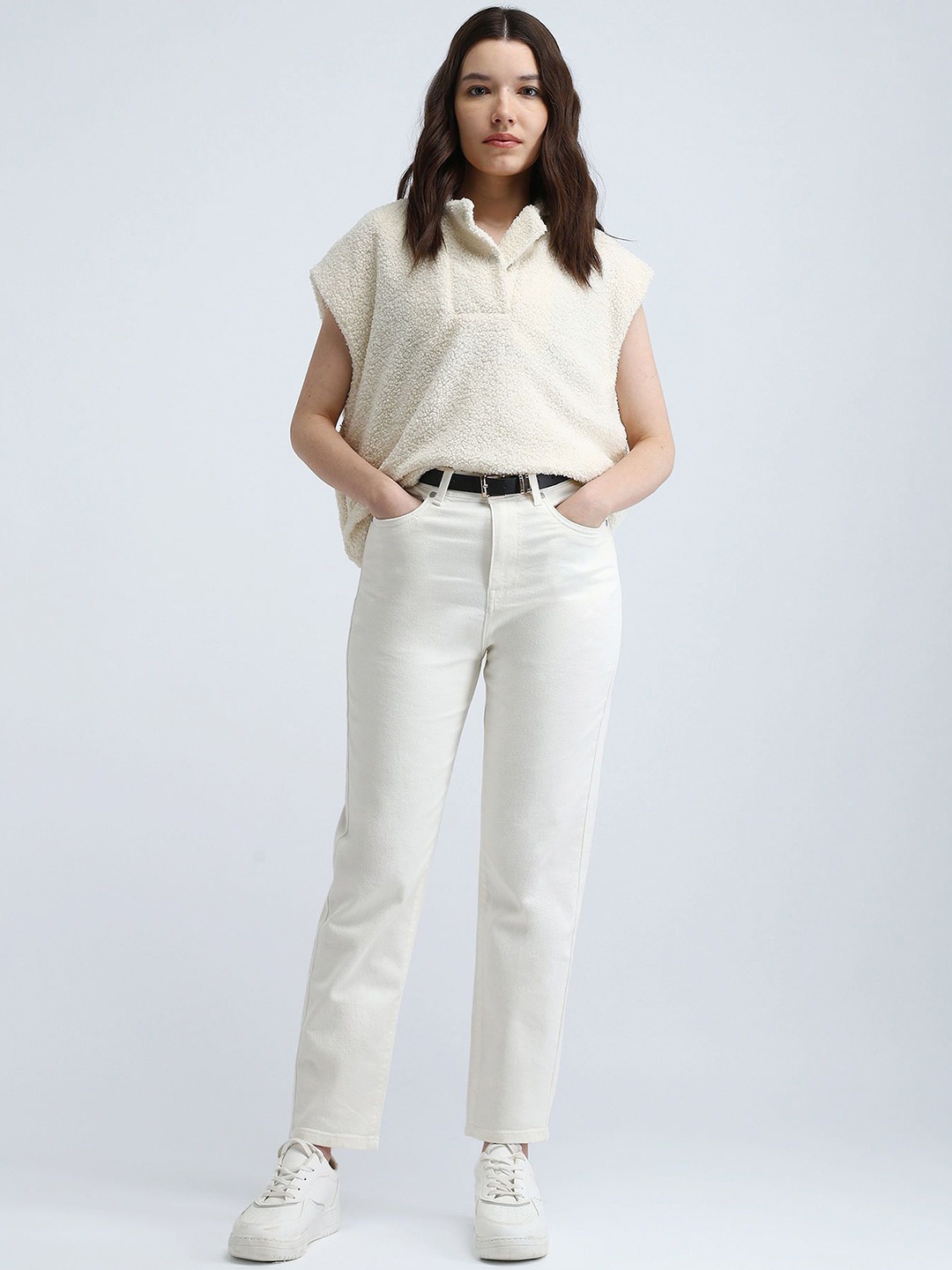 

Flying Machine Women High-Rise Stretchable Jeans, White