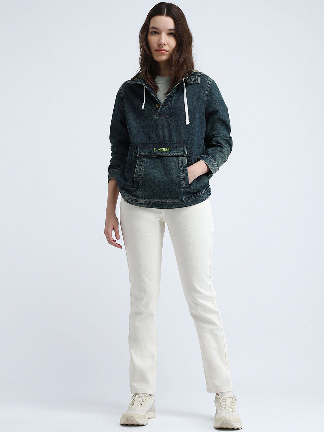 

Flying Machine Women Slim Fit High-Rise Stretchable Jeans, White