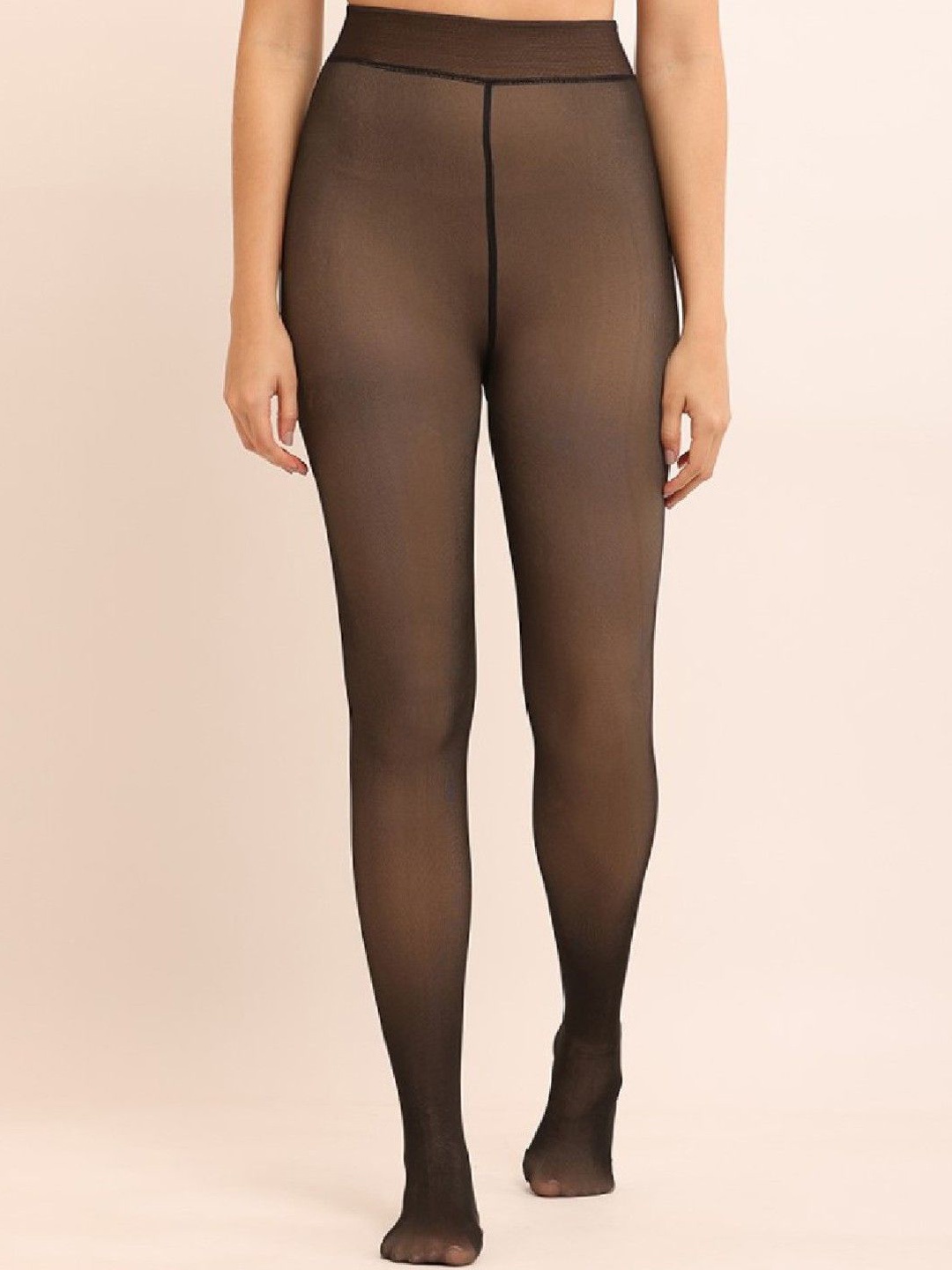

Poftik High-Rise Fur Stockings, Black