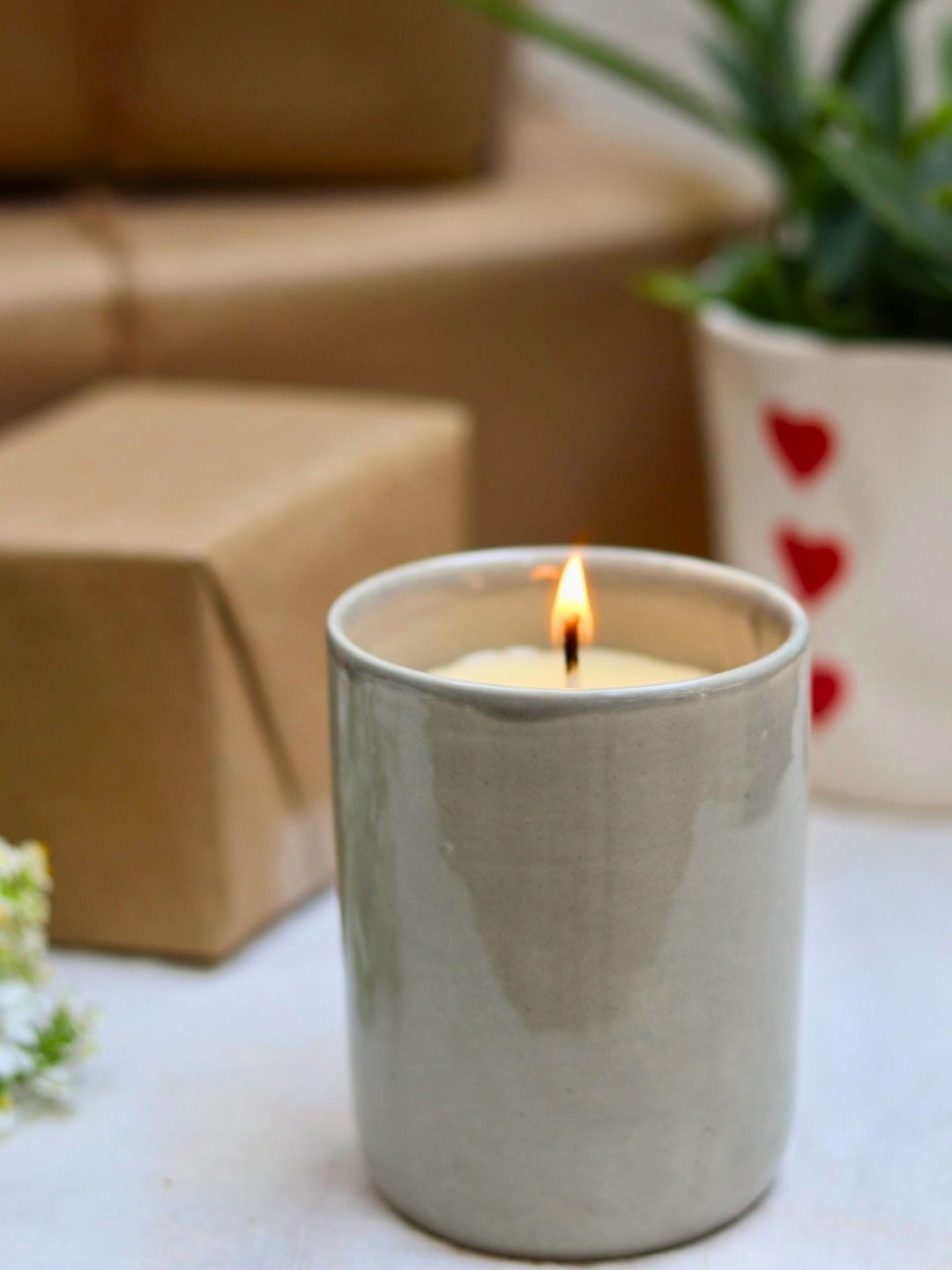

WEAVING HOMES Grey Ceramic Scented Coffee Candle