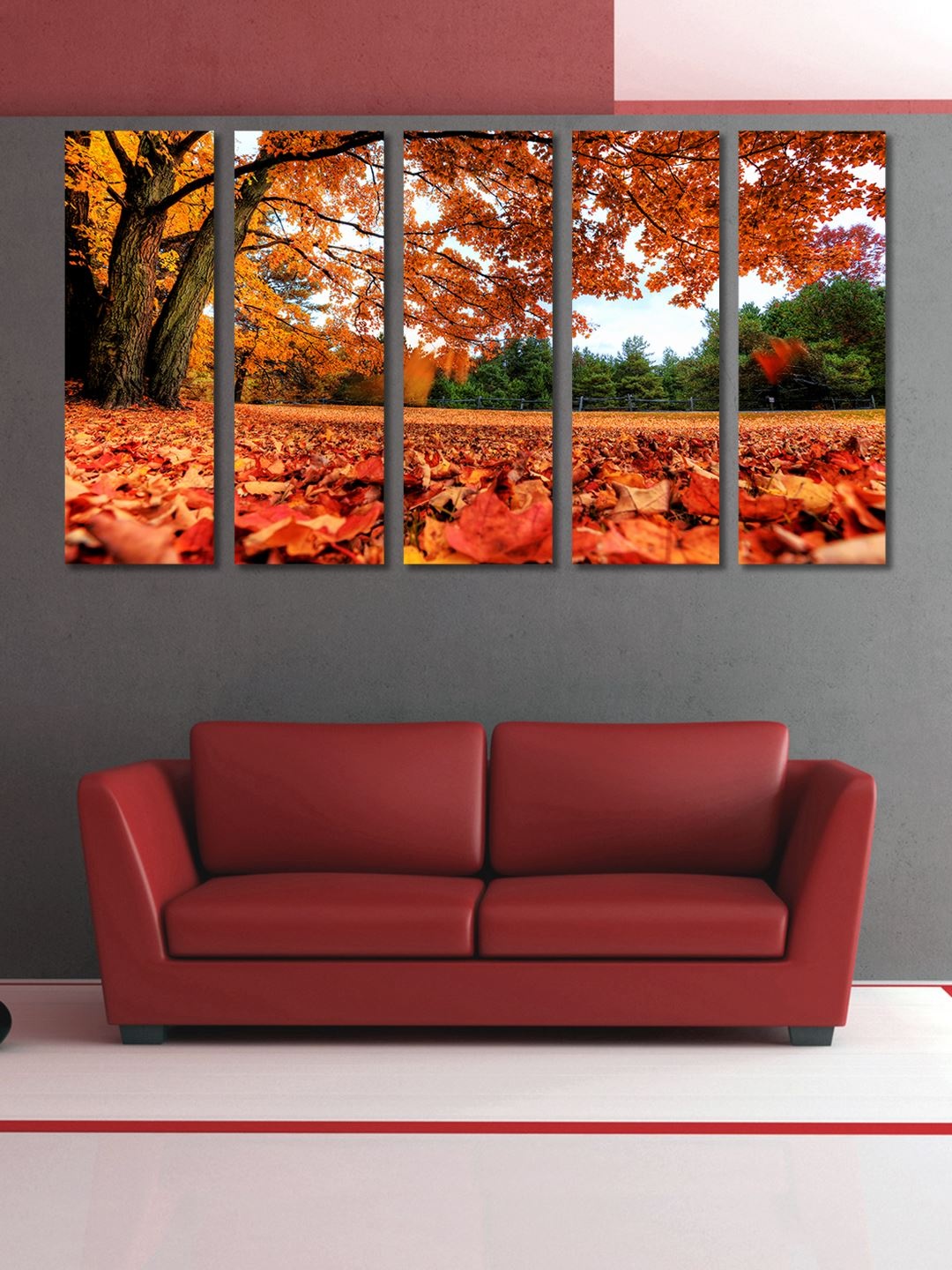 

999Store Multicoloured Set of 5 Wall Art, Multi