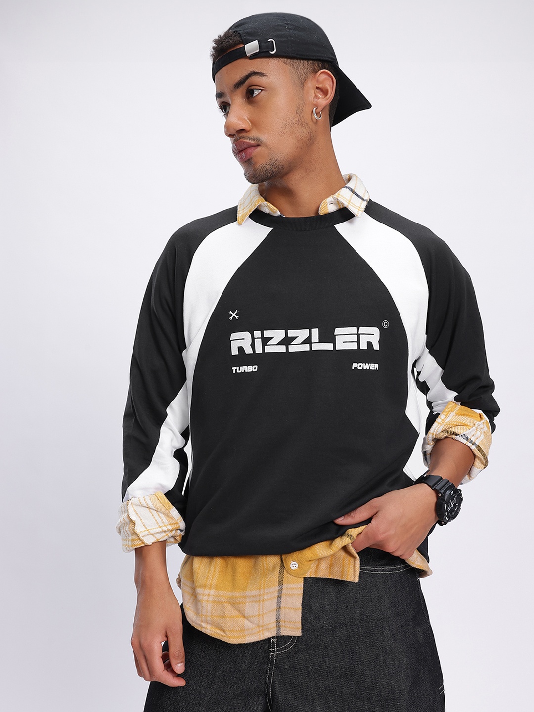 

Kook N Keech Graffiti Typo Printed Raglan Sleeves Sweatshirt, Black