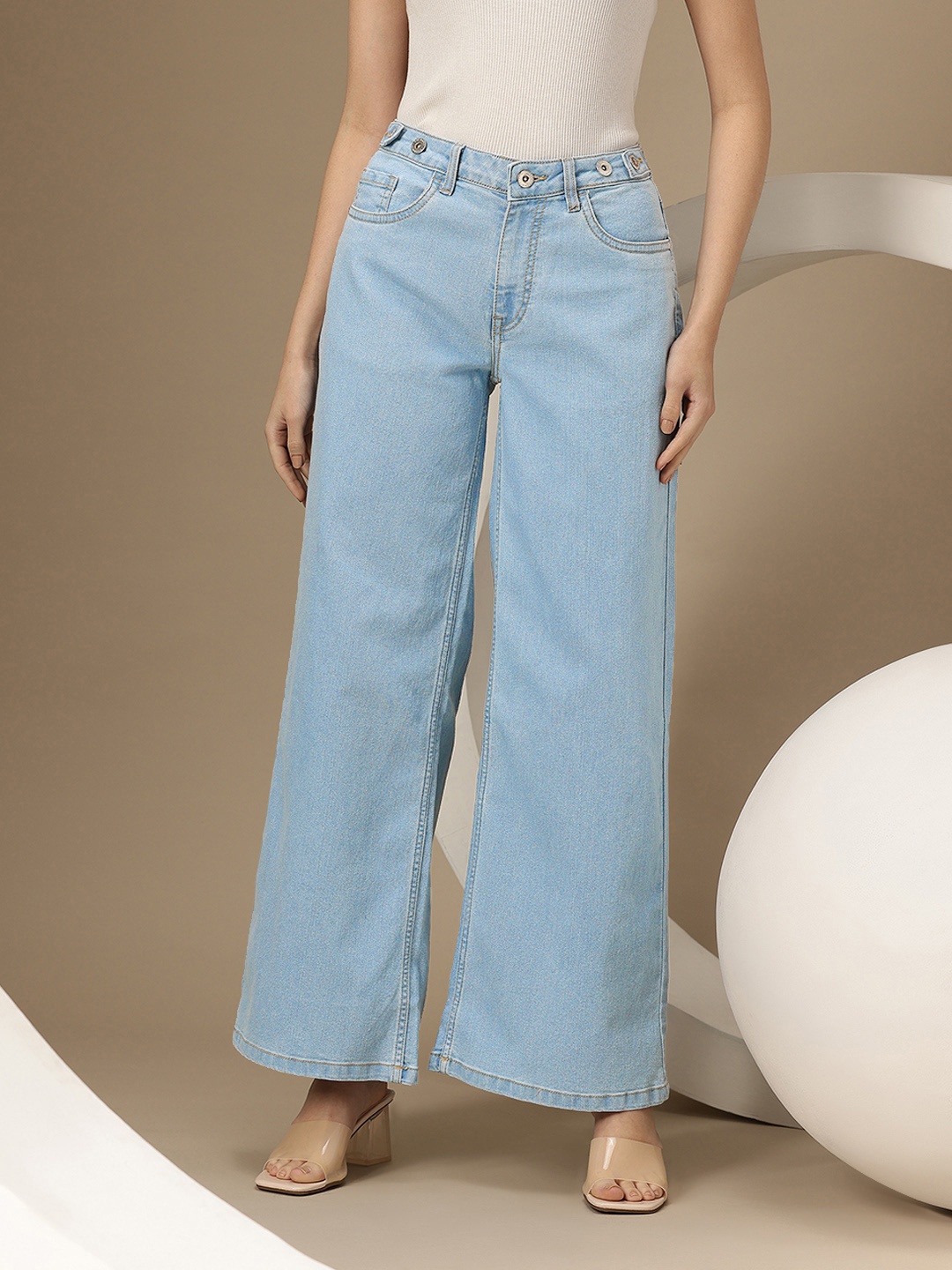 

Chemistry Women Wide Leg Stretchable Jeans, Blue