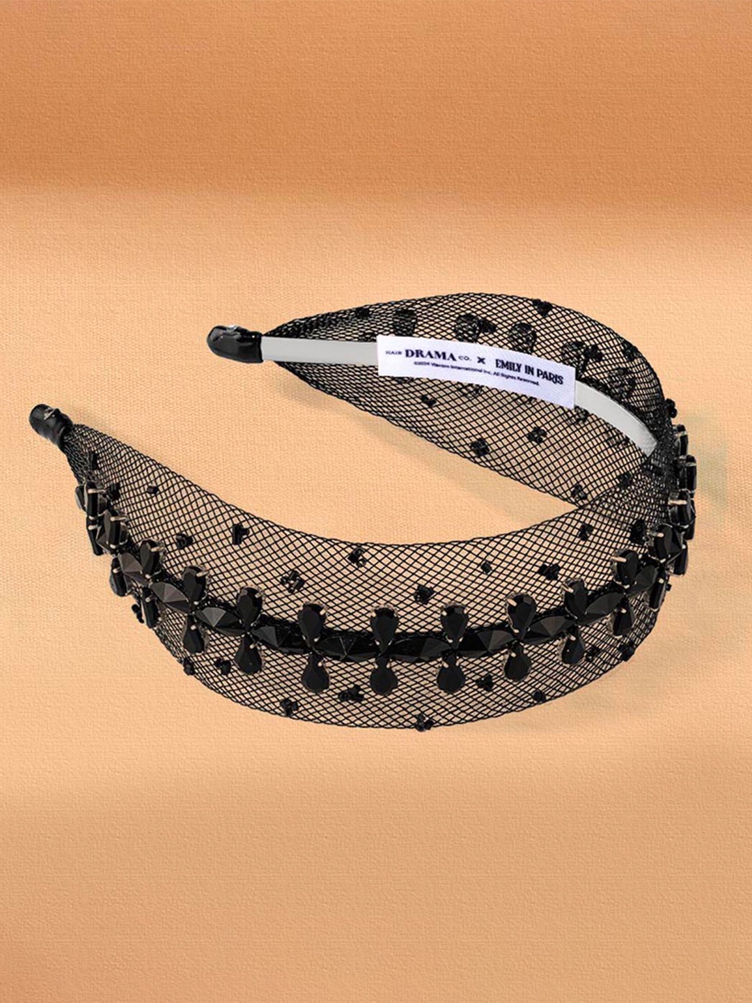 

HAIR DRAMA CO. Women Embellished Hairband, Black