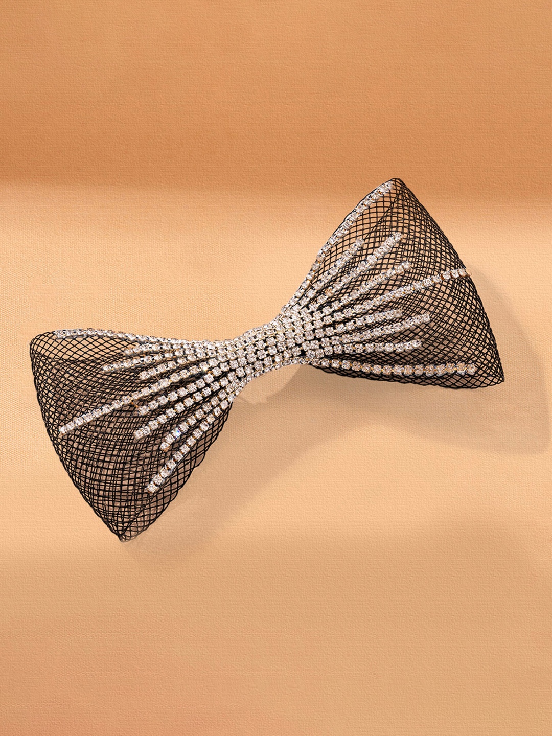 

HAIR DRAMA CO. Women Embellished Alligator Hair Clip, Black