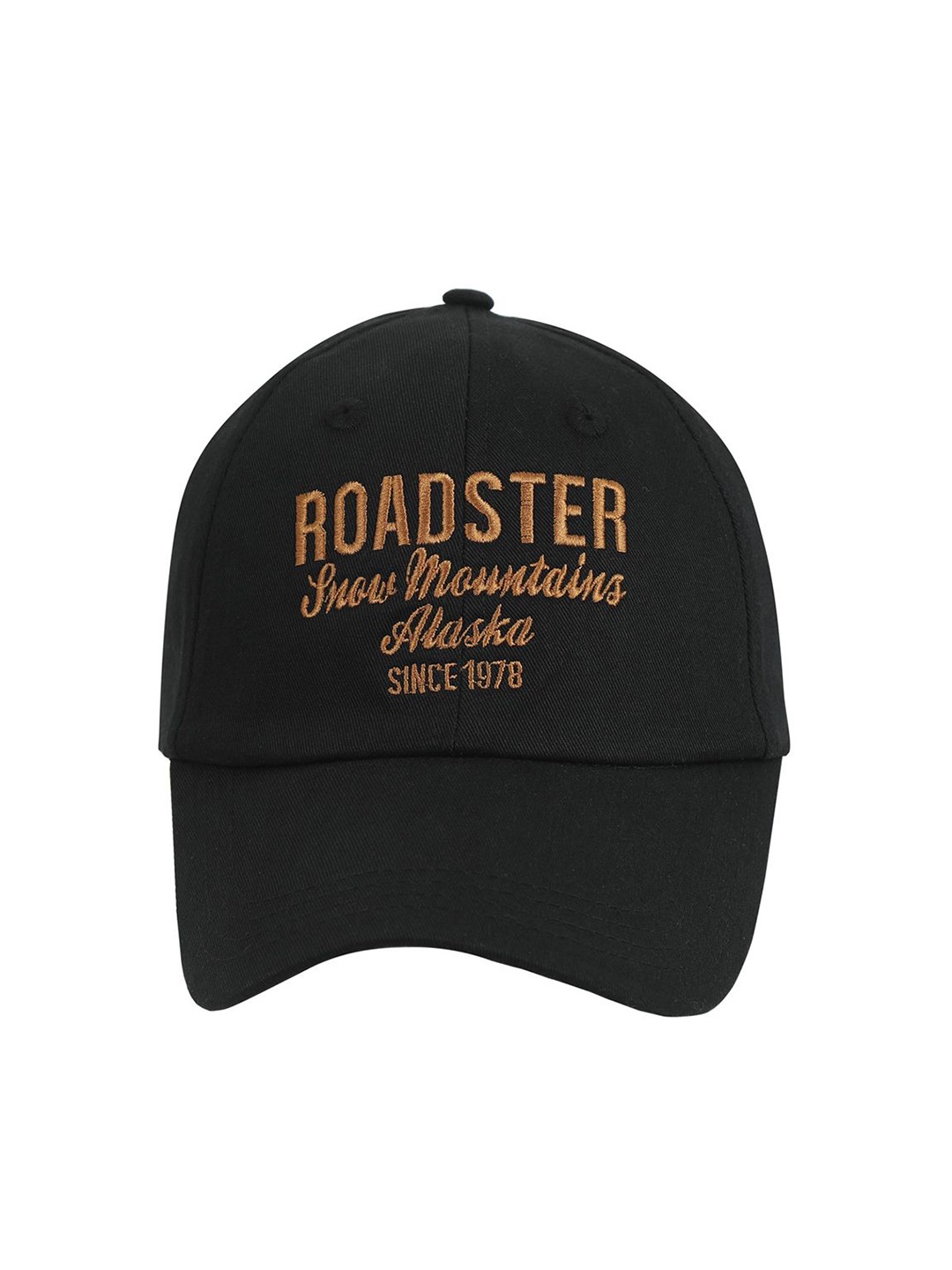 

The Roadster Lifestyle Co Embroidered Cotton Cap, Black