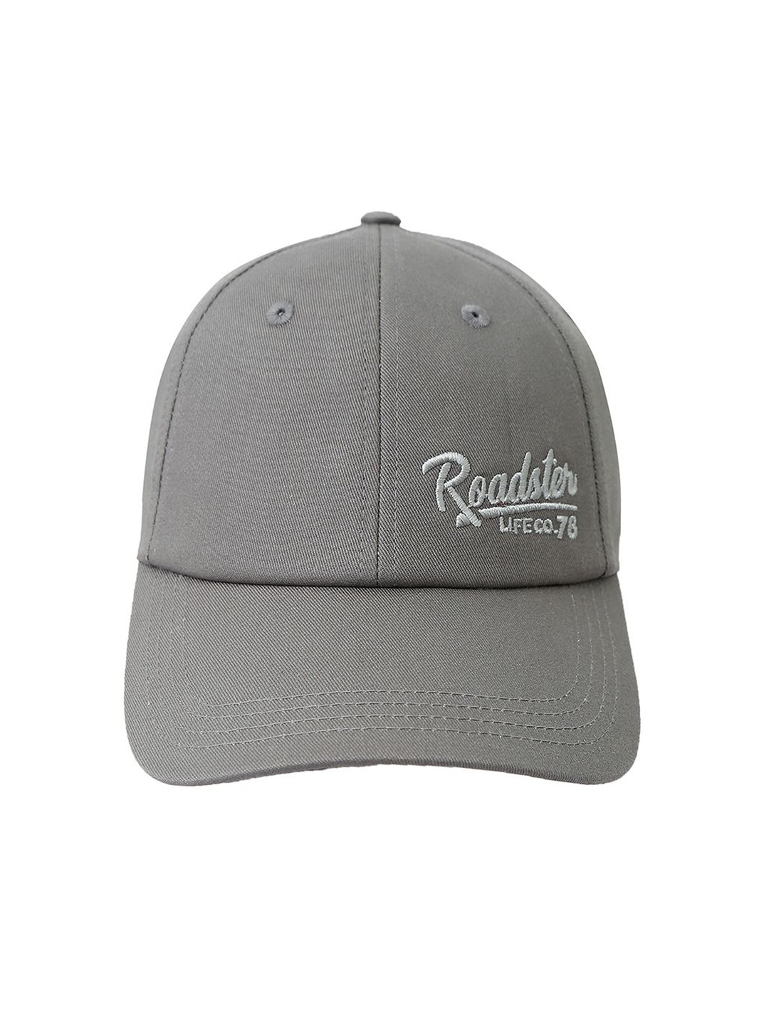 

The Roadster Lifestyle Co Unisex Embroidered Cotton Cap, Grey