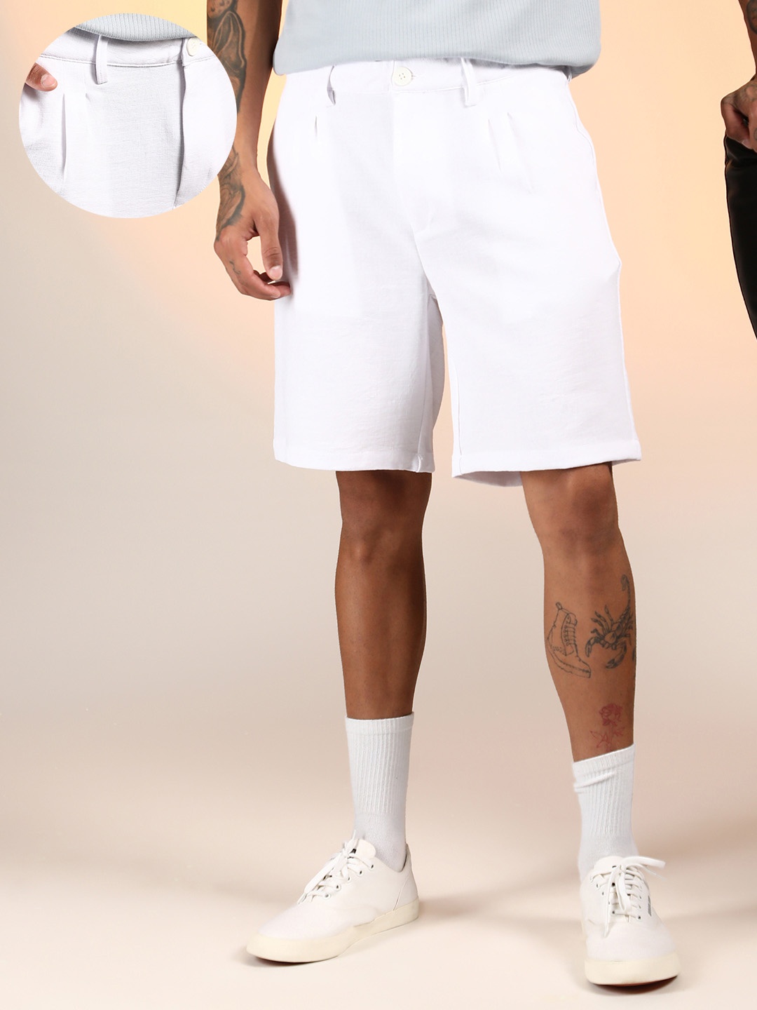 

Campus Sutra Men Shorts, White