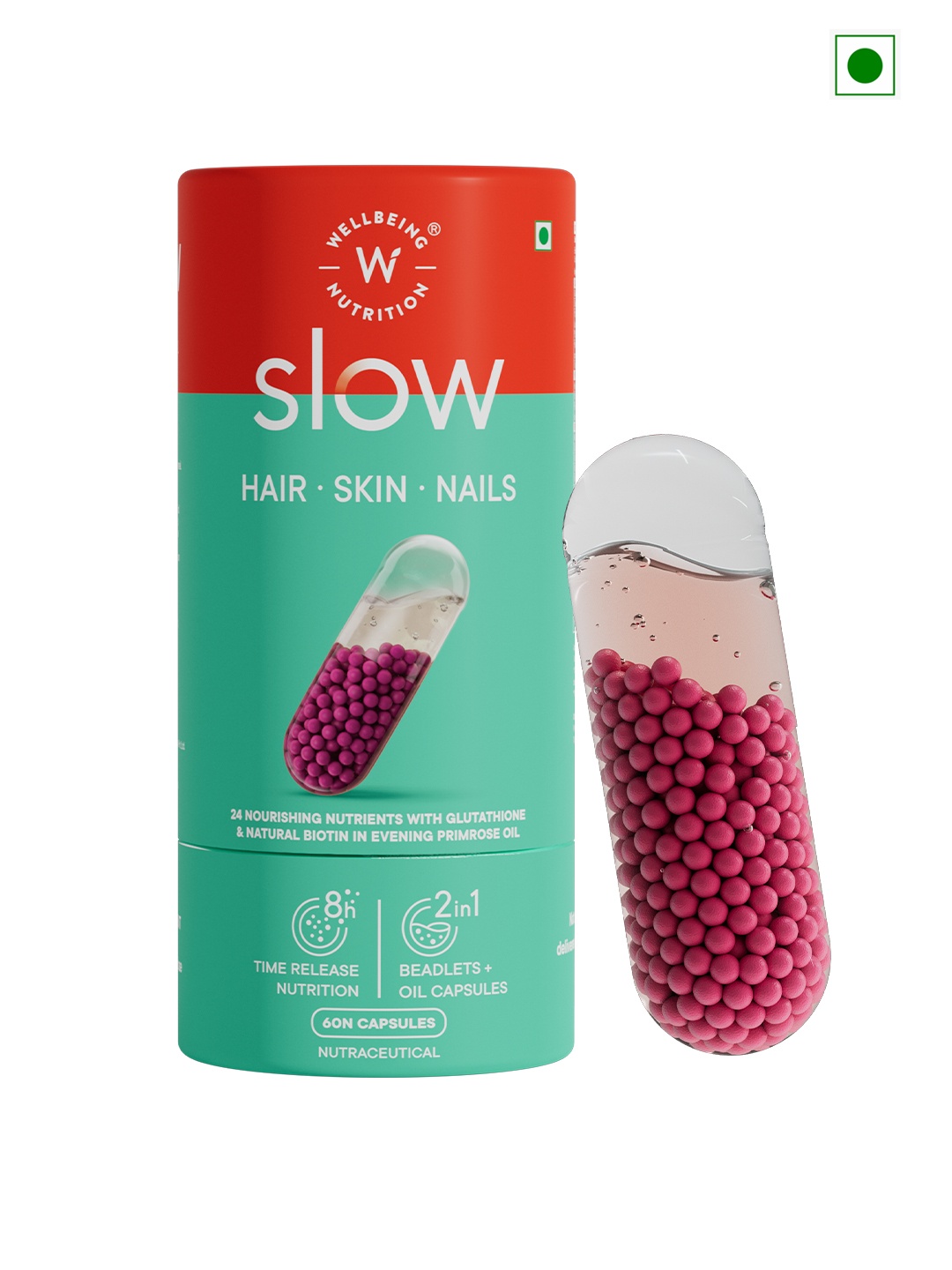 

Wellbeing Nutrition Slow Skin, Hair & Nails Capsules 60 Capsules, Na