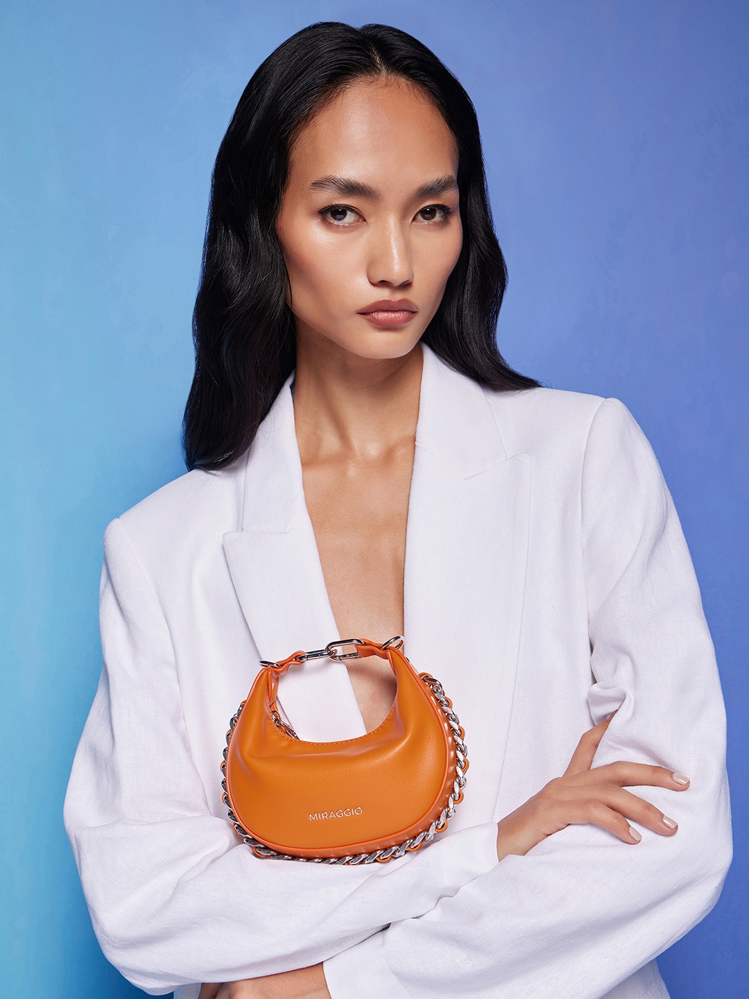 

MIRAGGIO Orange PU Eve Crossbody Bag