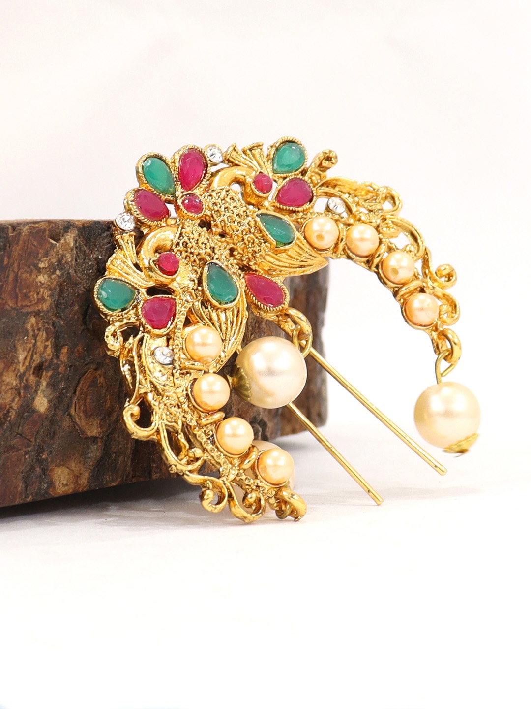 

FIMBUL Women Hair Accessory Aambada Juda Pin, Gold