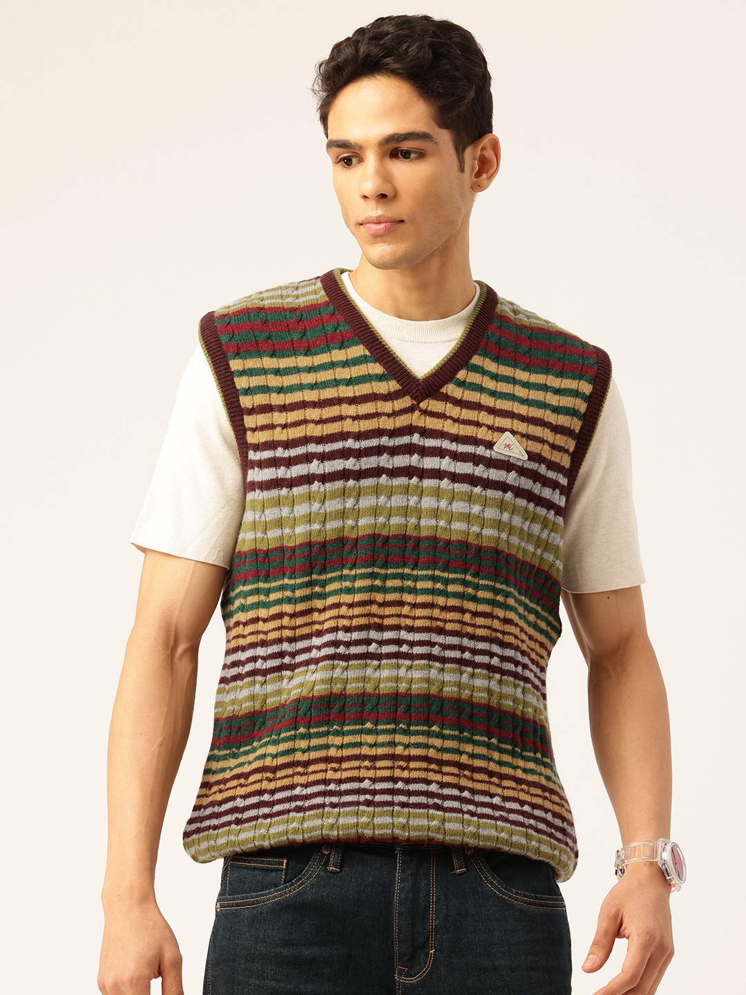 

Monte Carlo Cable Knit Sweater Vest, Multi