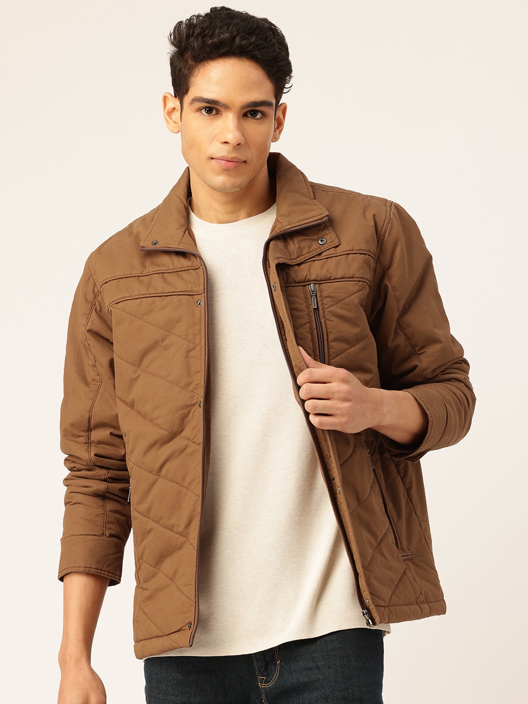 

Monte Carlo Zip Detail Tailored Jacket, Brown