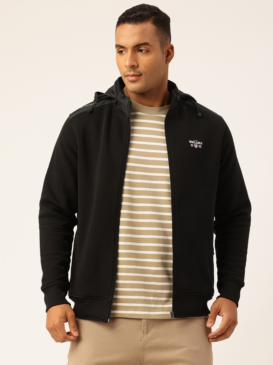 

Monte Carlo Brand-Logo Print Hooded Sweatshirt, Black