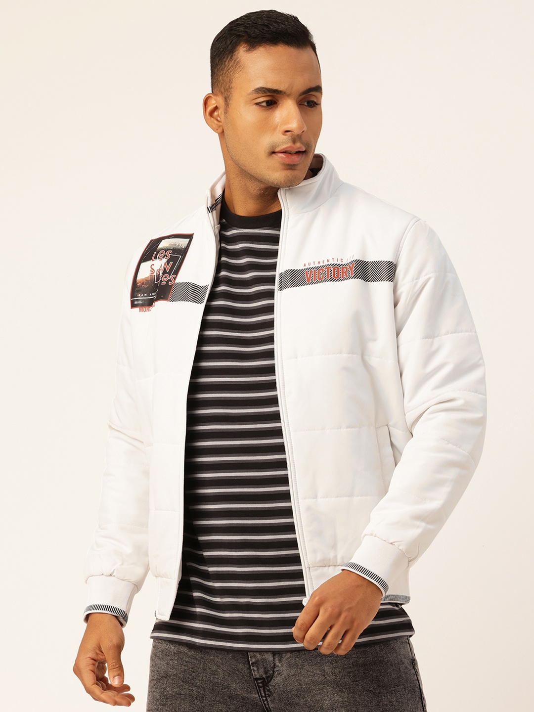 

Monte Carlo Printed Padded Jacket, White
