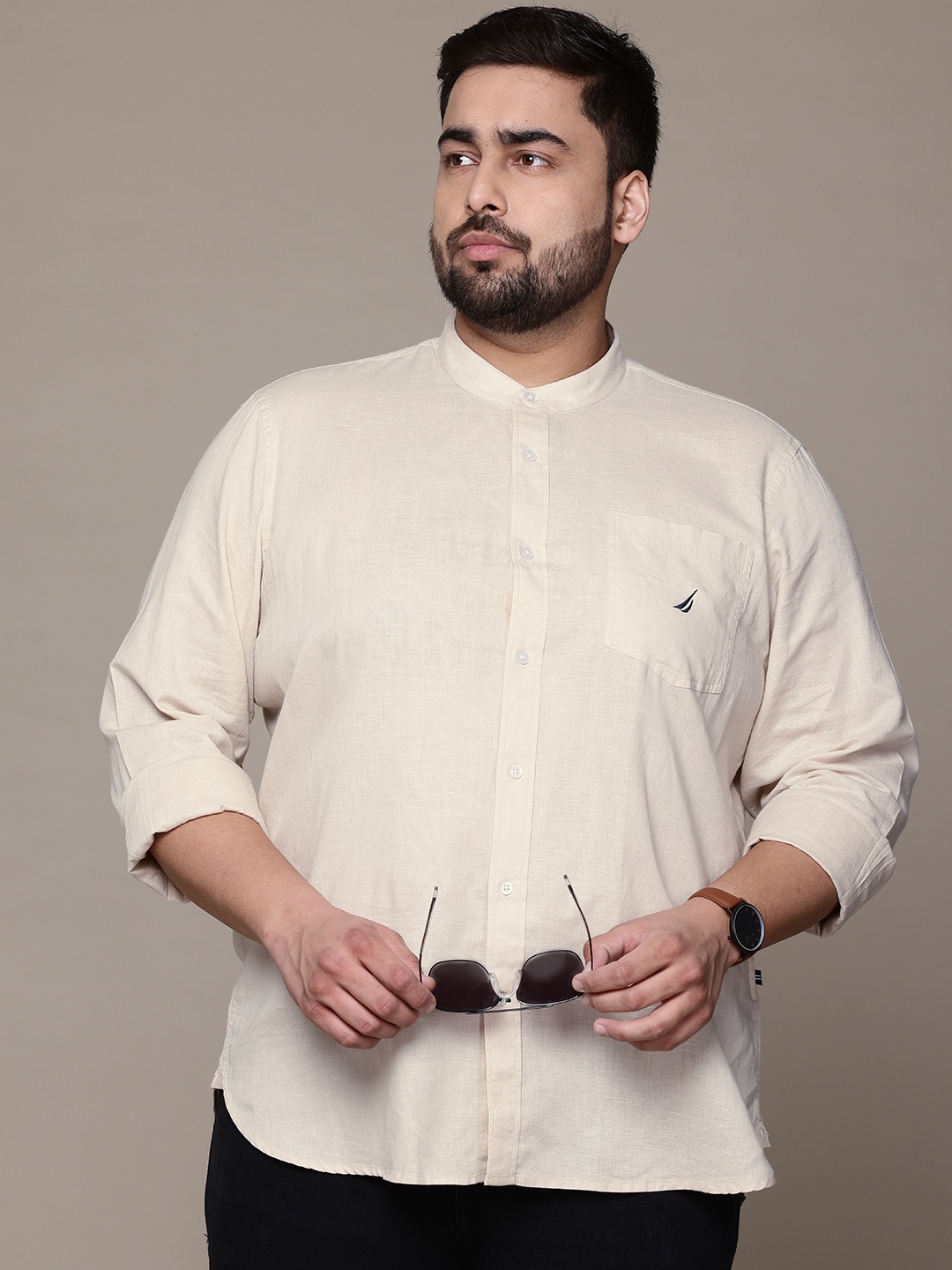 

Nautica Plus Size Smart Casual Shirt, Off white