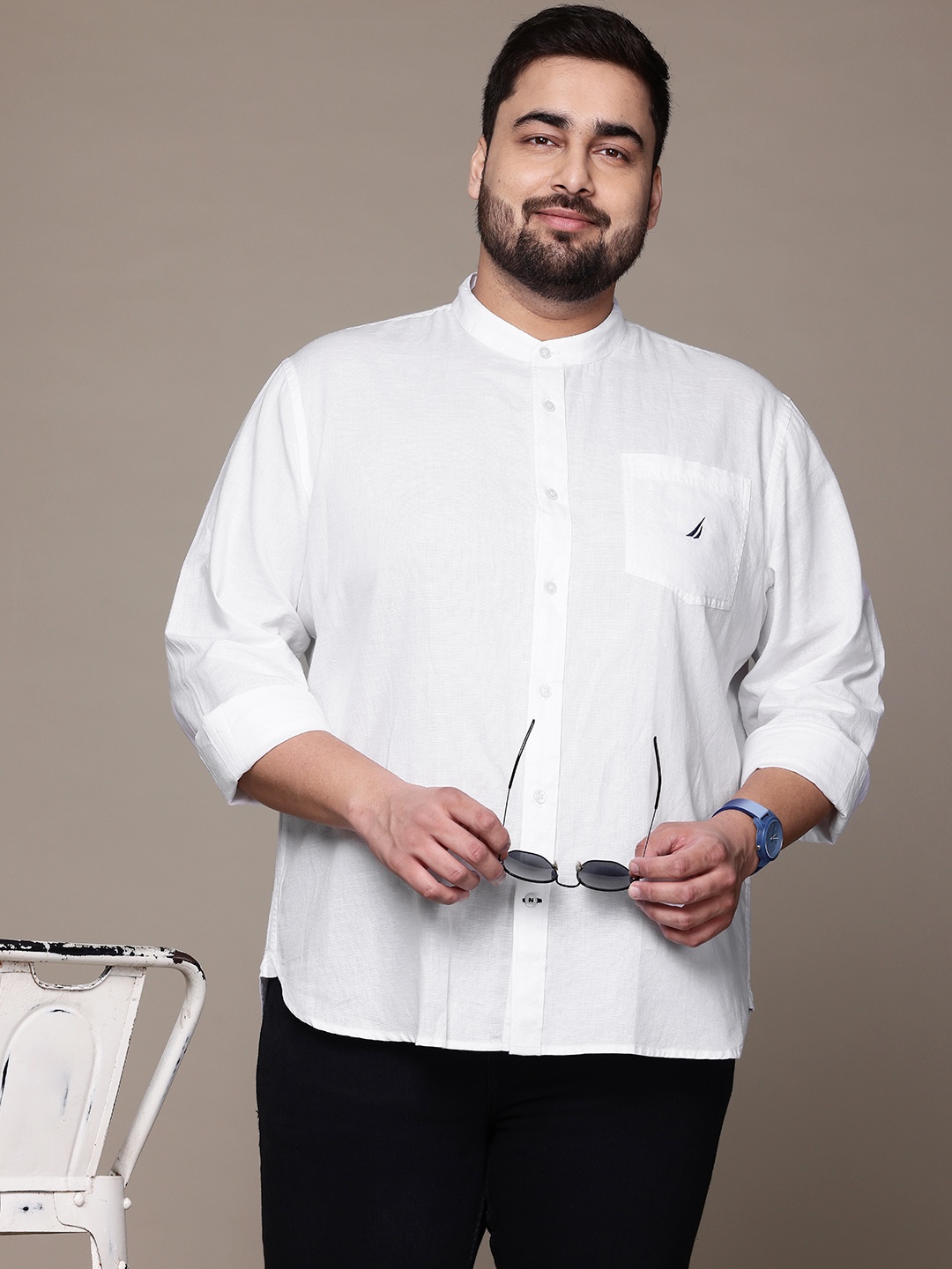 

Nautica Plus Size Smart Casual Shirt, White