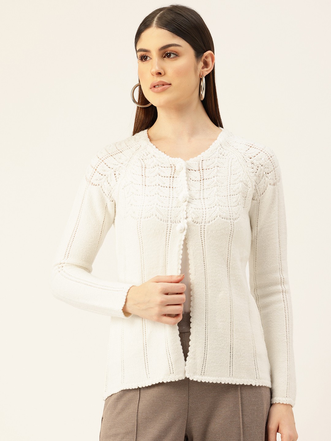 

APSLEY Cardigan with Embellished Detail, White