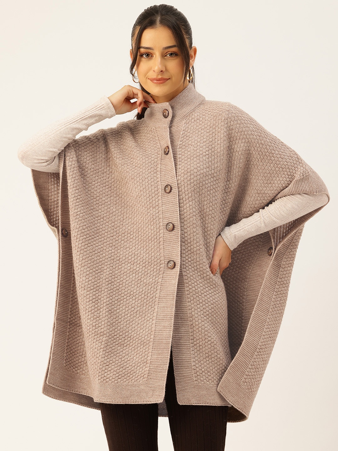 

APSLEY Open Knit Longline Sweater, Beige