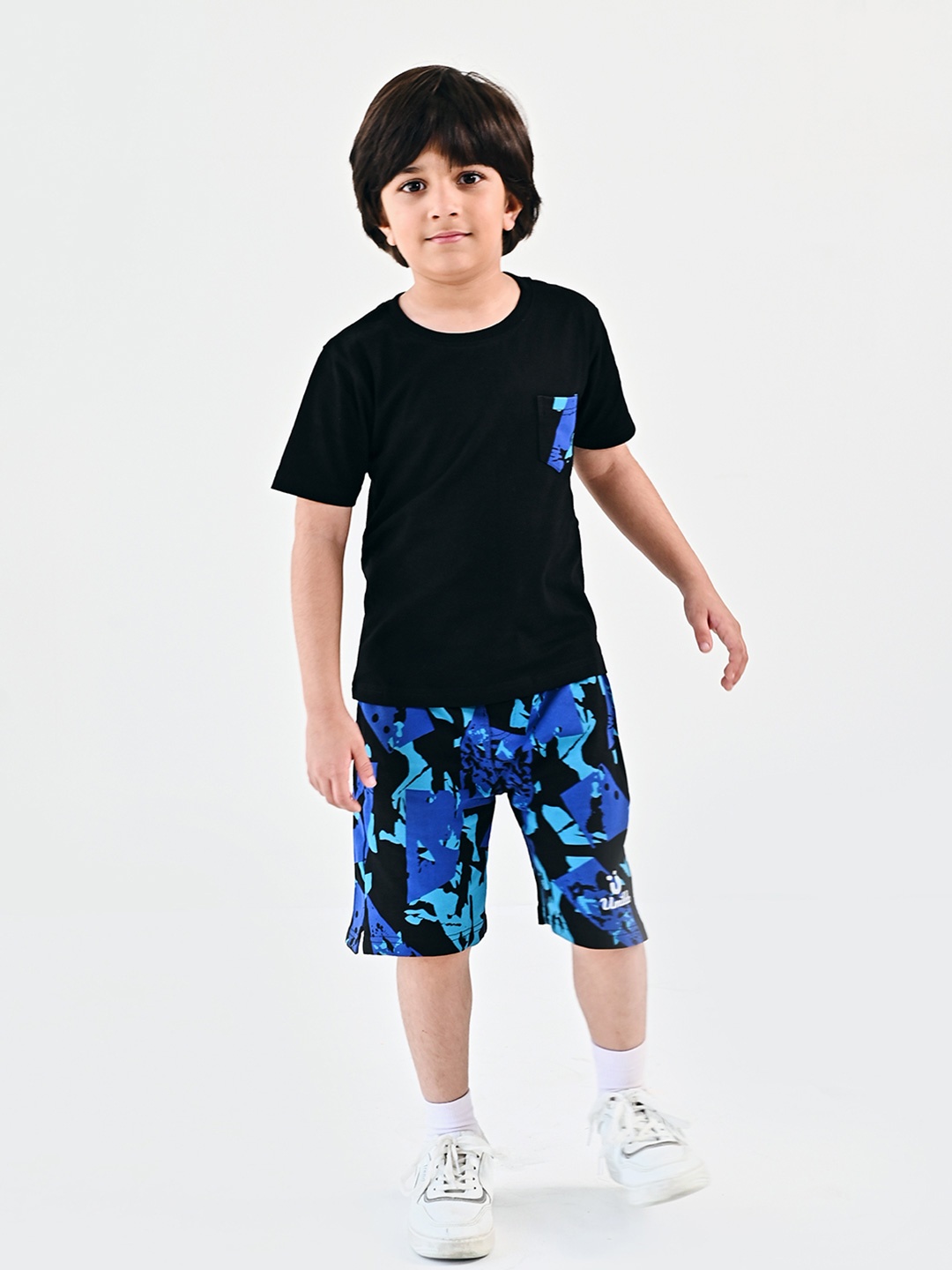 

UMILDO Boys Printed Outdoor Sports Shorts, Black