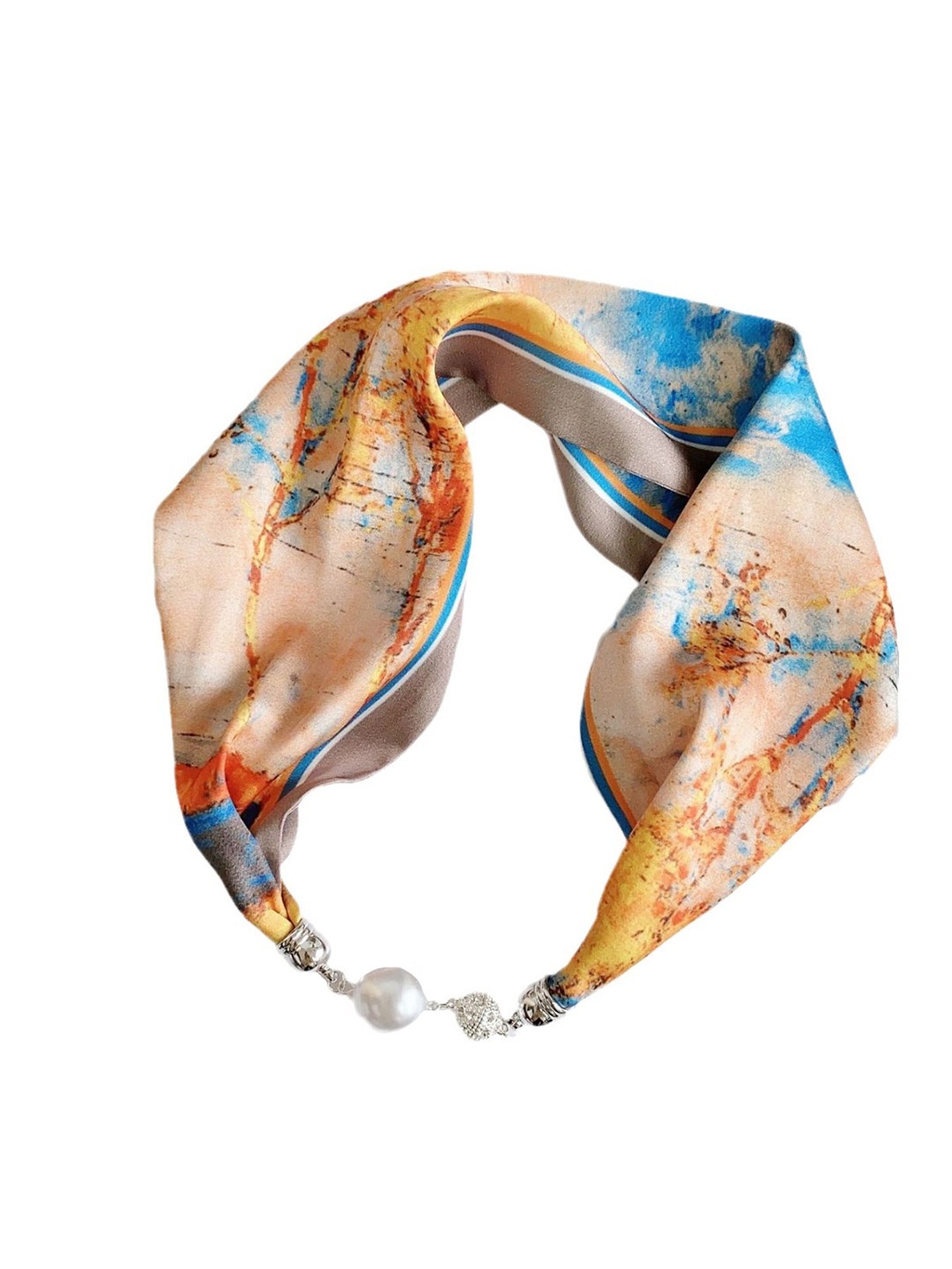 

CrossKulture Women Printed Scarf, Peach