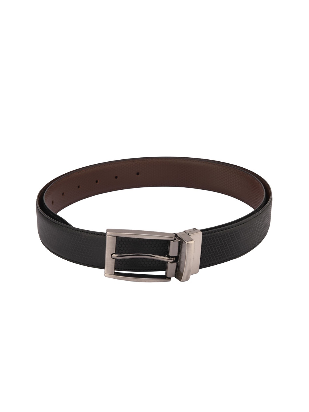 

Cazzano Men Textured Reversible Formal Belt, Black