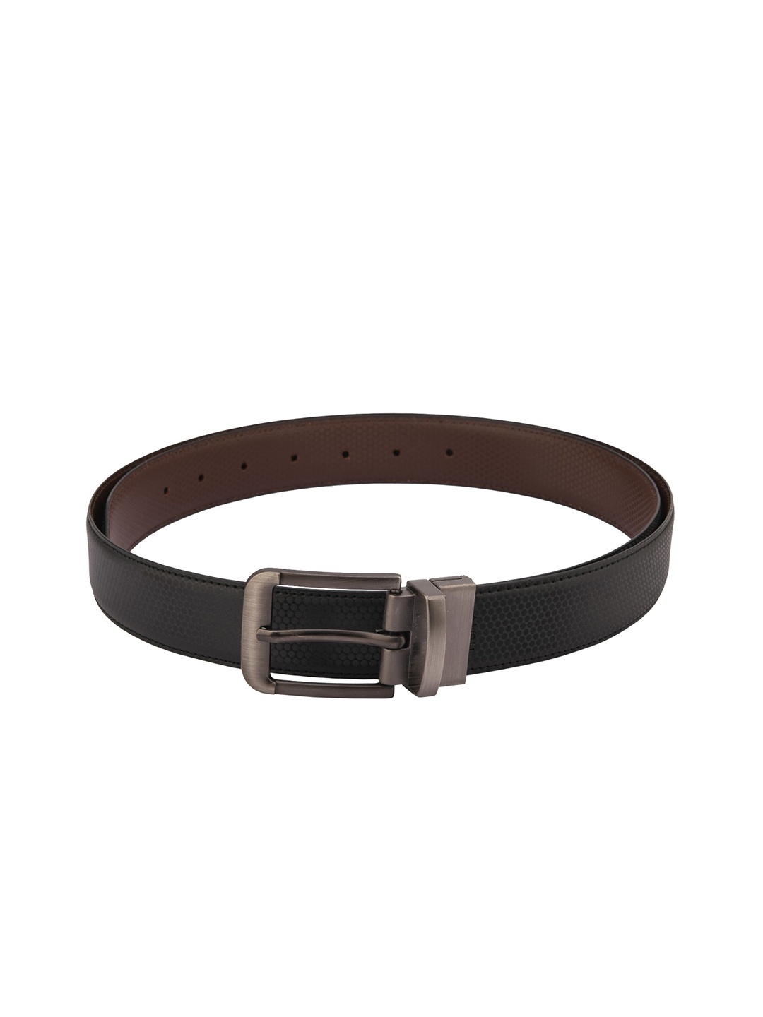 

Cazzano Men Textured Reversible Formal Belt, Black