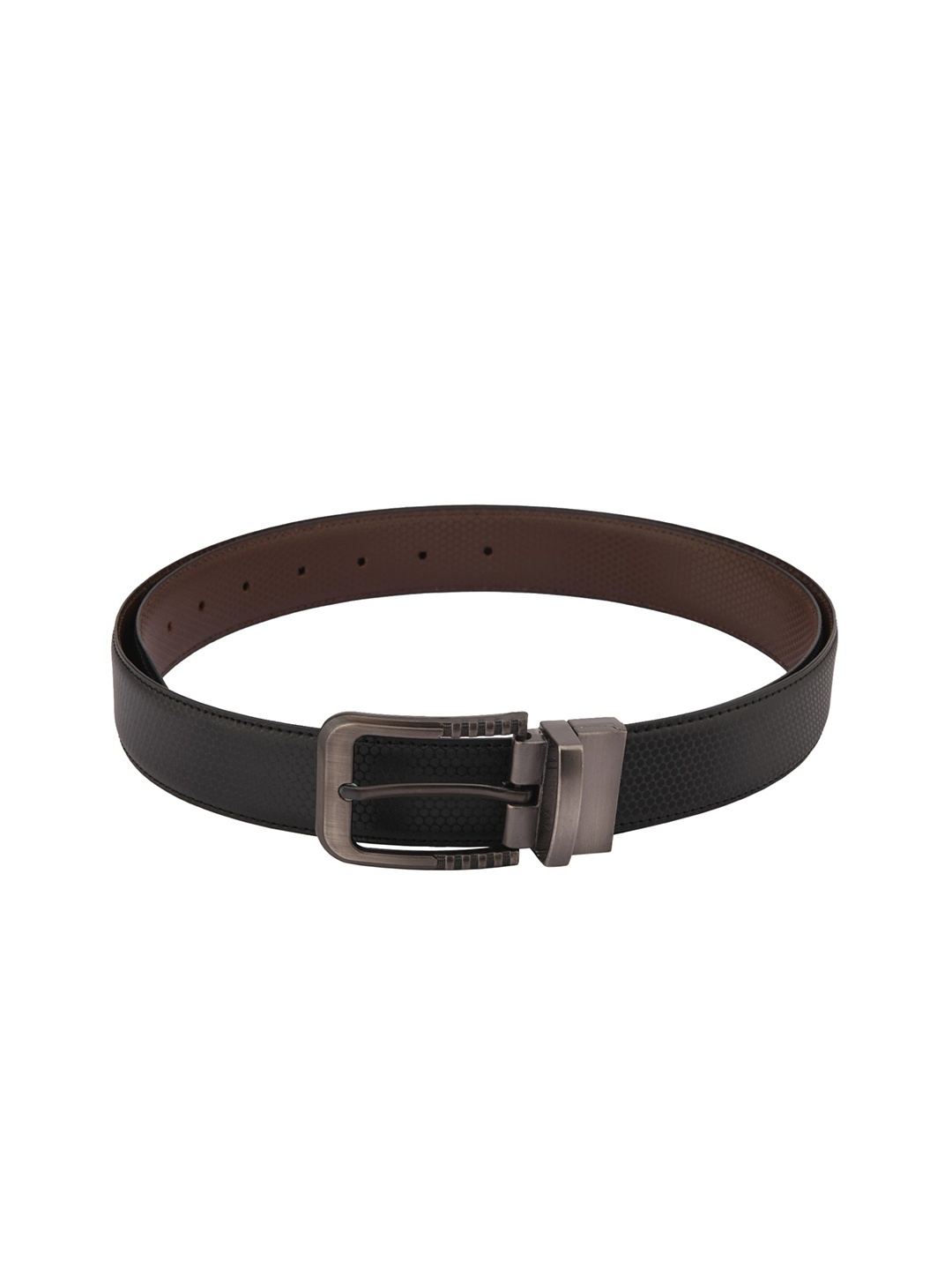 

Cazzano Men Textured Reversible Belt, Black