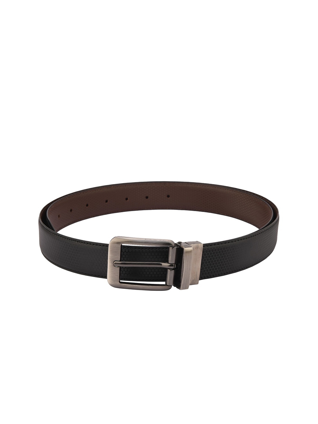 

Cazzano Men Textured Reversible Formal Belt, Black